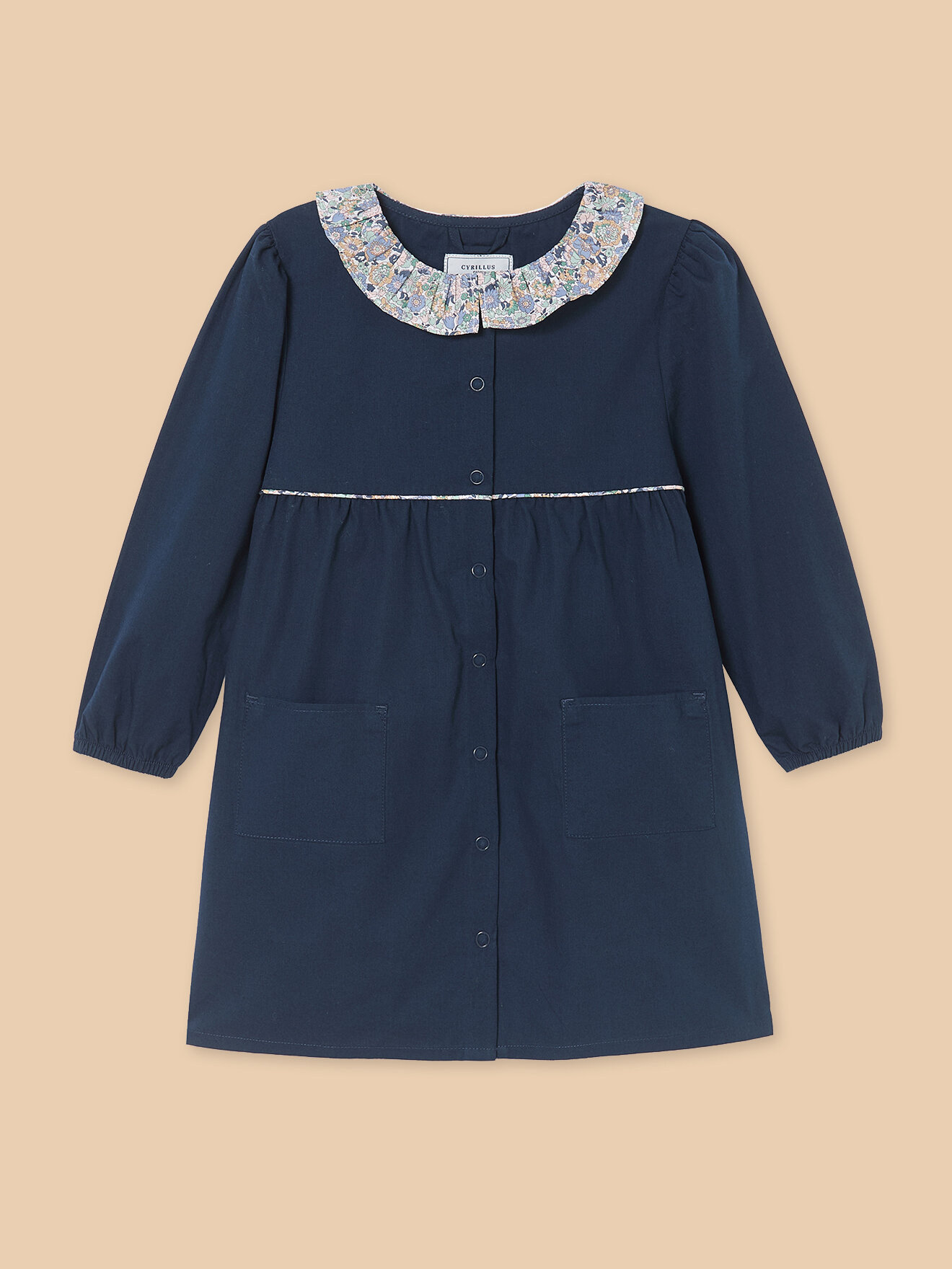 Liberty fabric apron CYRILLUS Blue