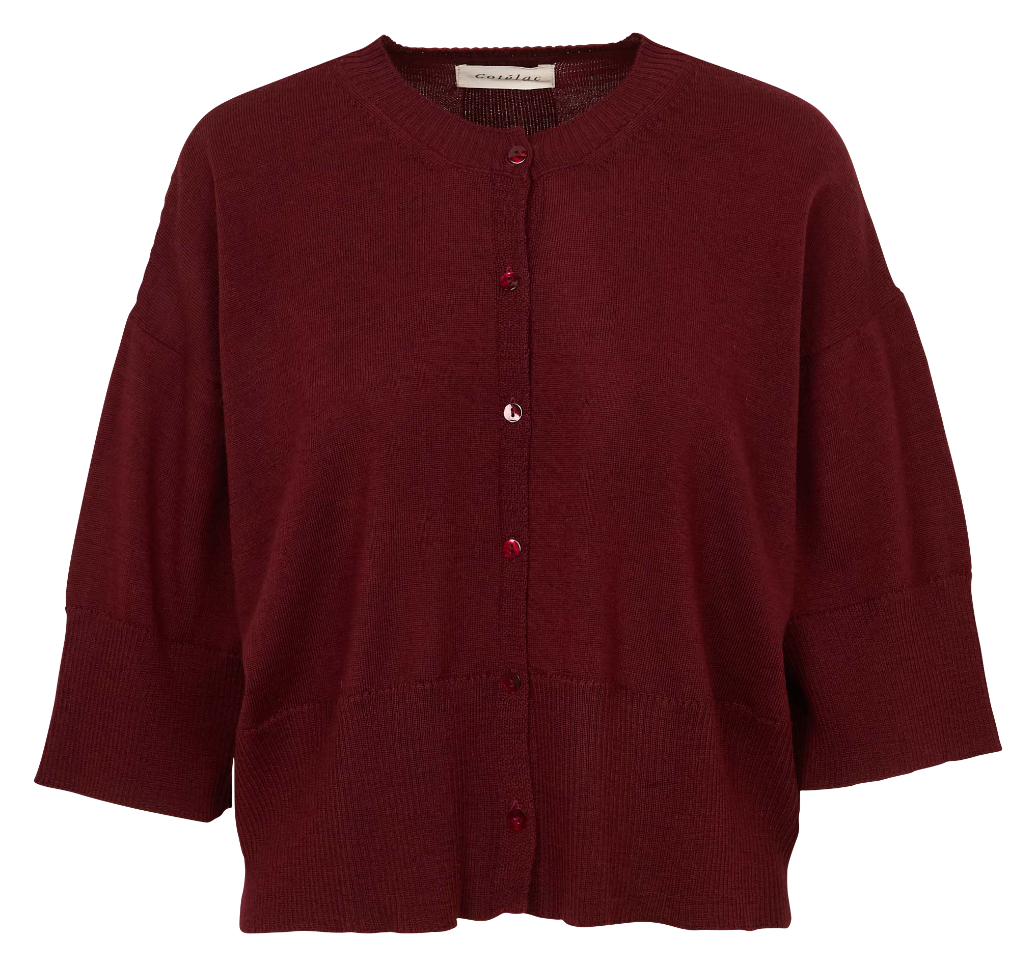 Strickjacke aus Wolle mit Rundhalsausschnitt ACOTE Violett