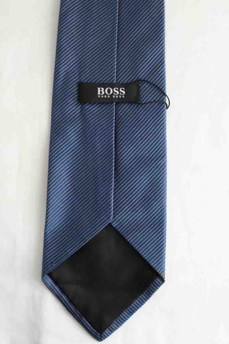 Navelli silk tie BOSS - SECONDE MAIN Blue