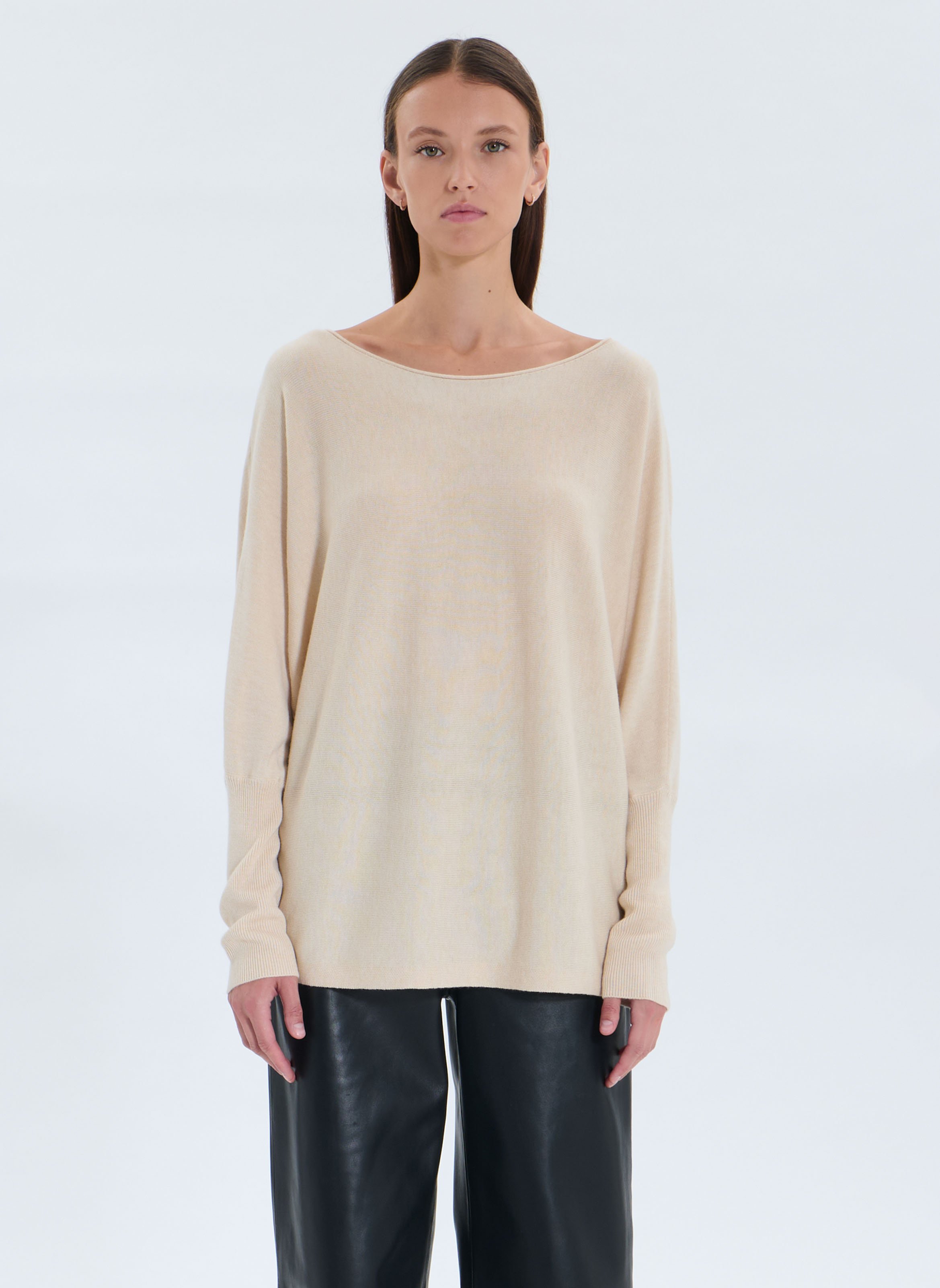 Oversized boat neck sweater ZAPA