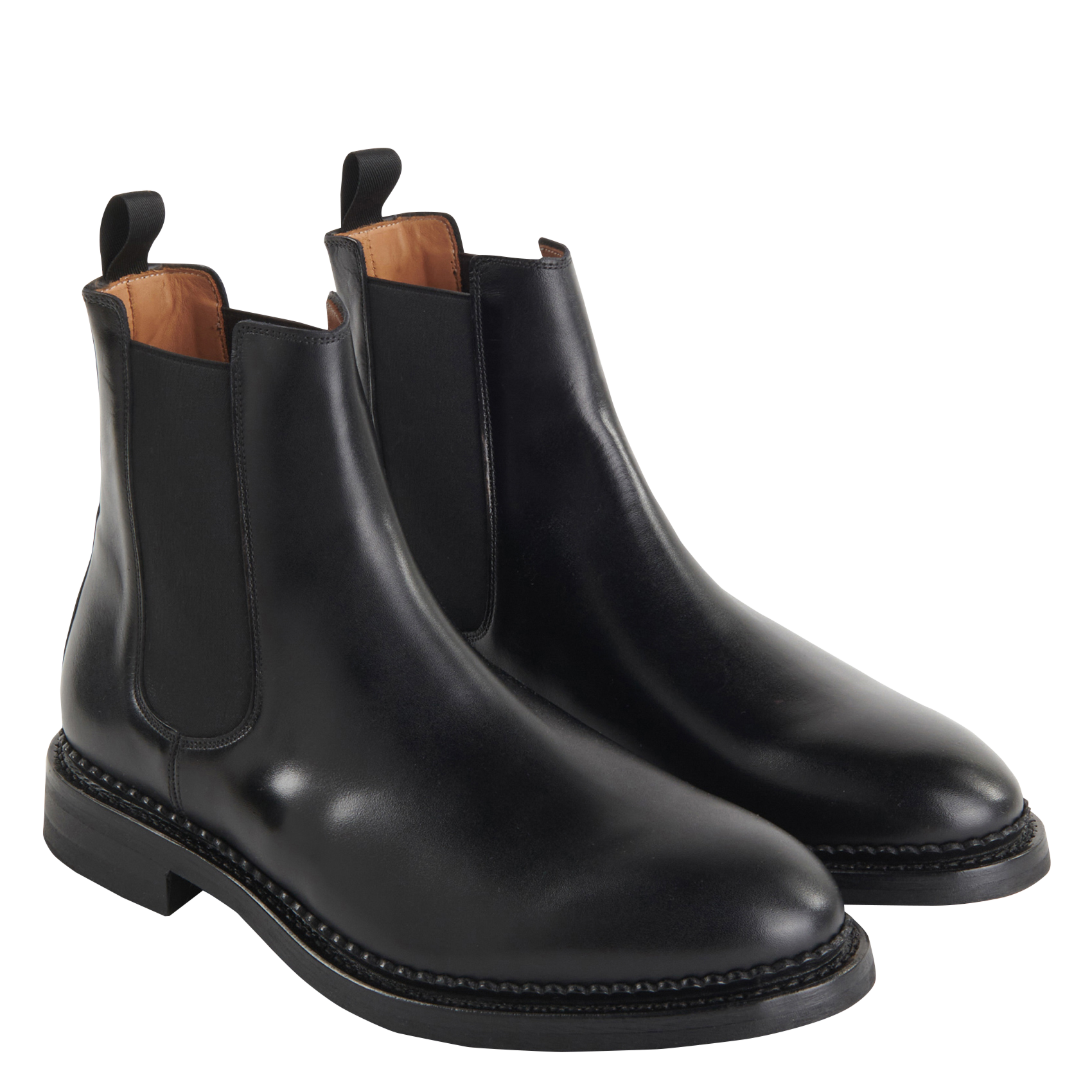 Smooth leather ankle boots SAISON 1865 Black