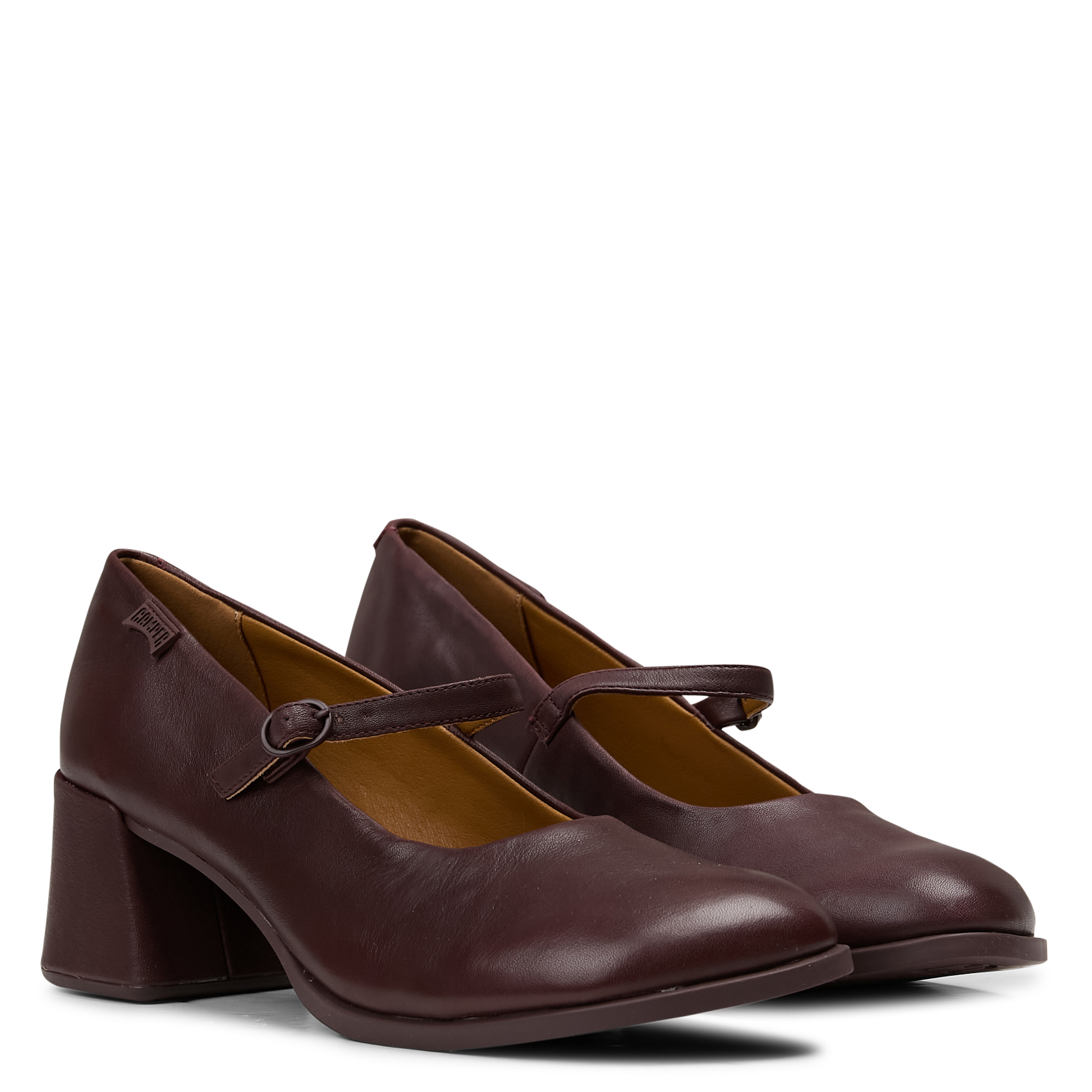 Ballerines à talons unies en cuir CAMPER Rouge