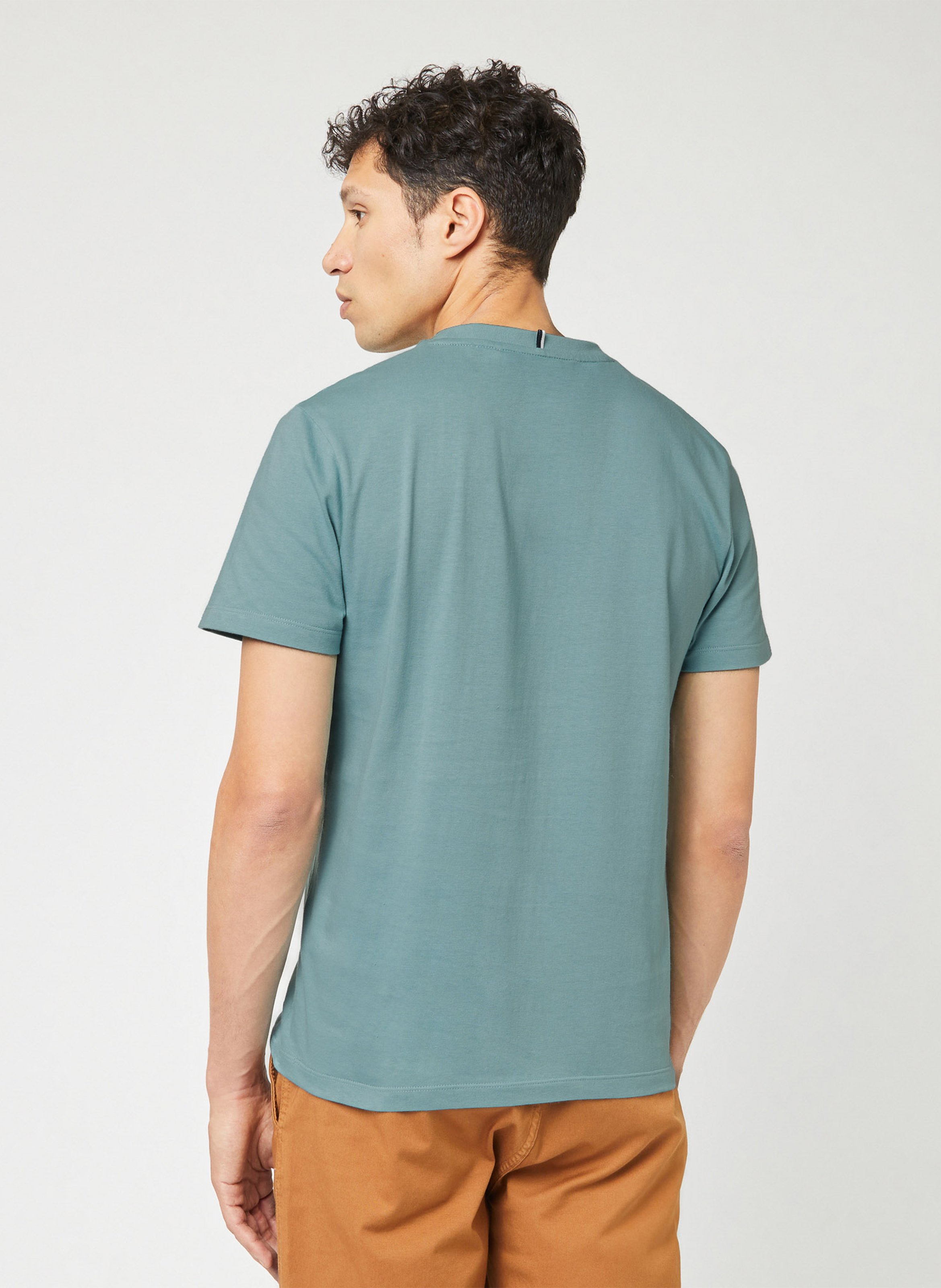Straight cotton-blend T-shirt FAGUO Blue