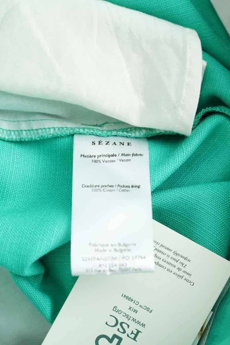 Straight-leg cotton trousers SEZANE - Seconde main Green