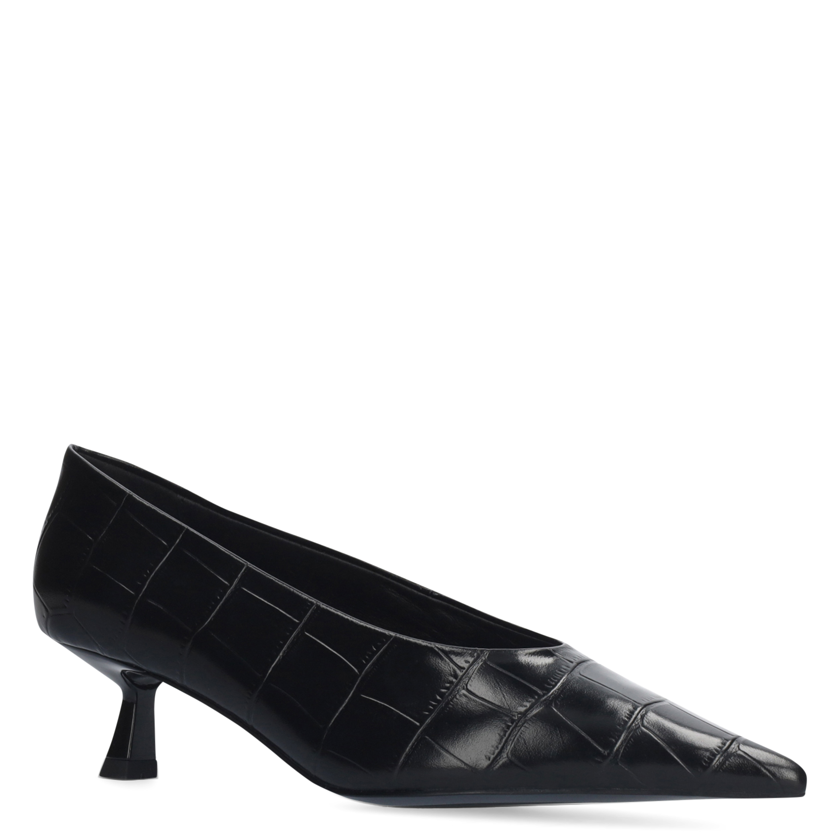 Mock croc leather pumps BIBI LOU Black
