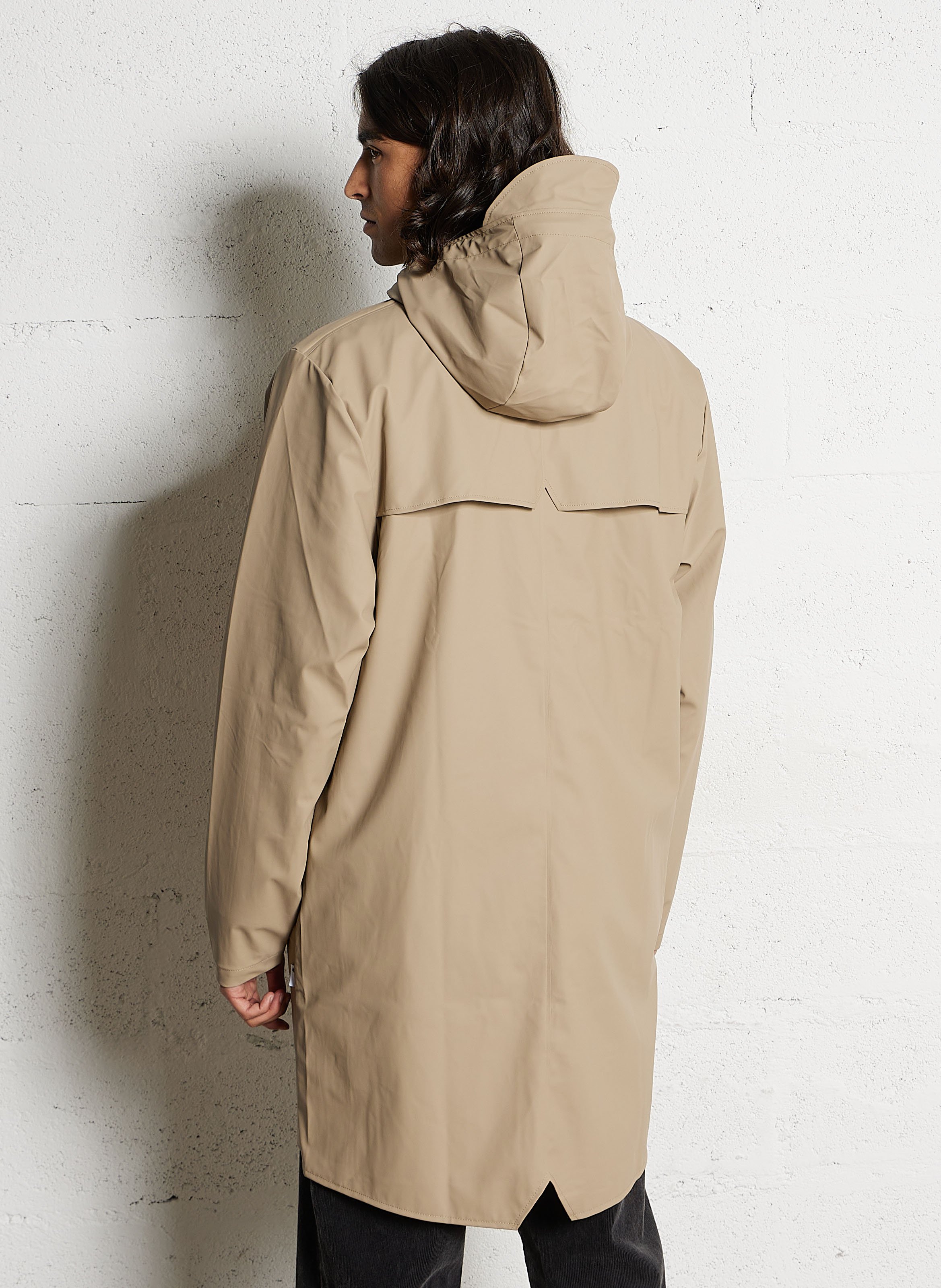 Coupe-vent imperméable à capuche RAINS Beige