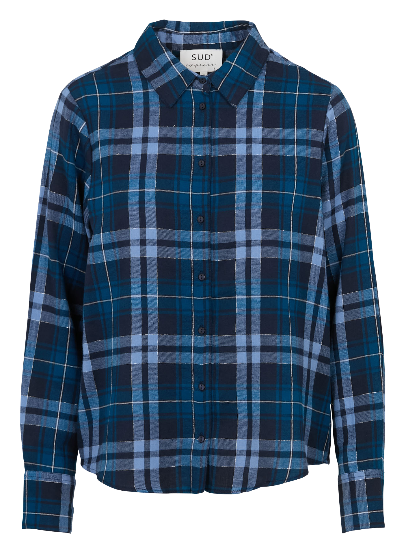 Chemise coton col classique  SUD EXPRESS Bleu