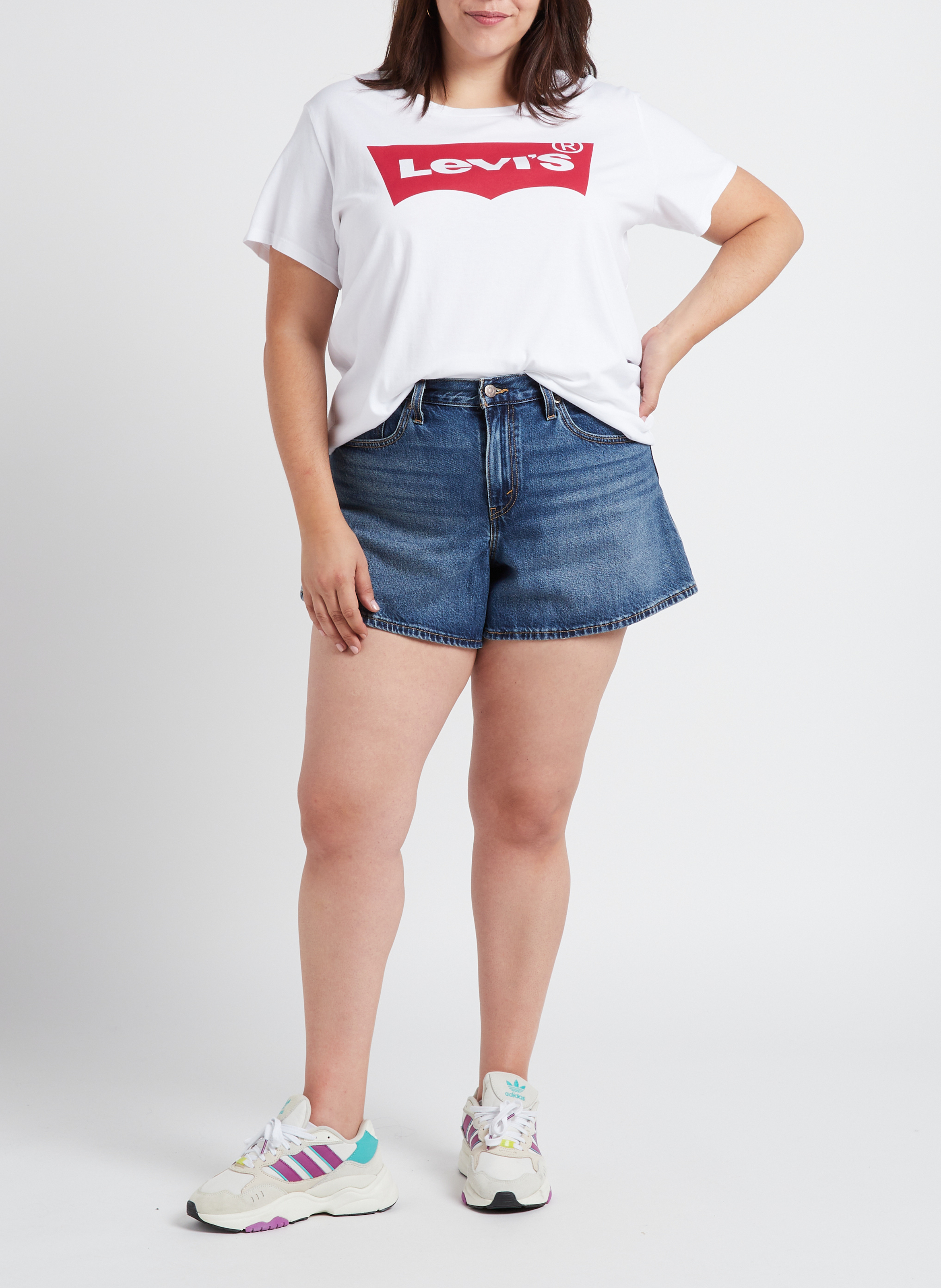 Katoenen T-shirt met ronde hals en zeefdruk LEVI'S Beige