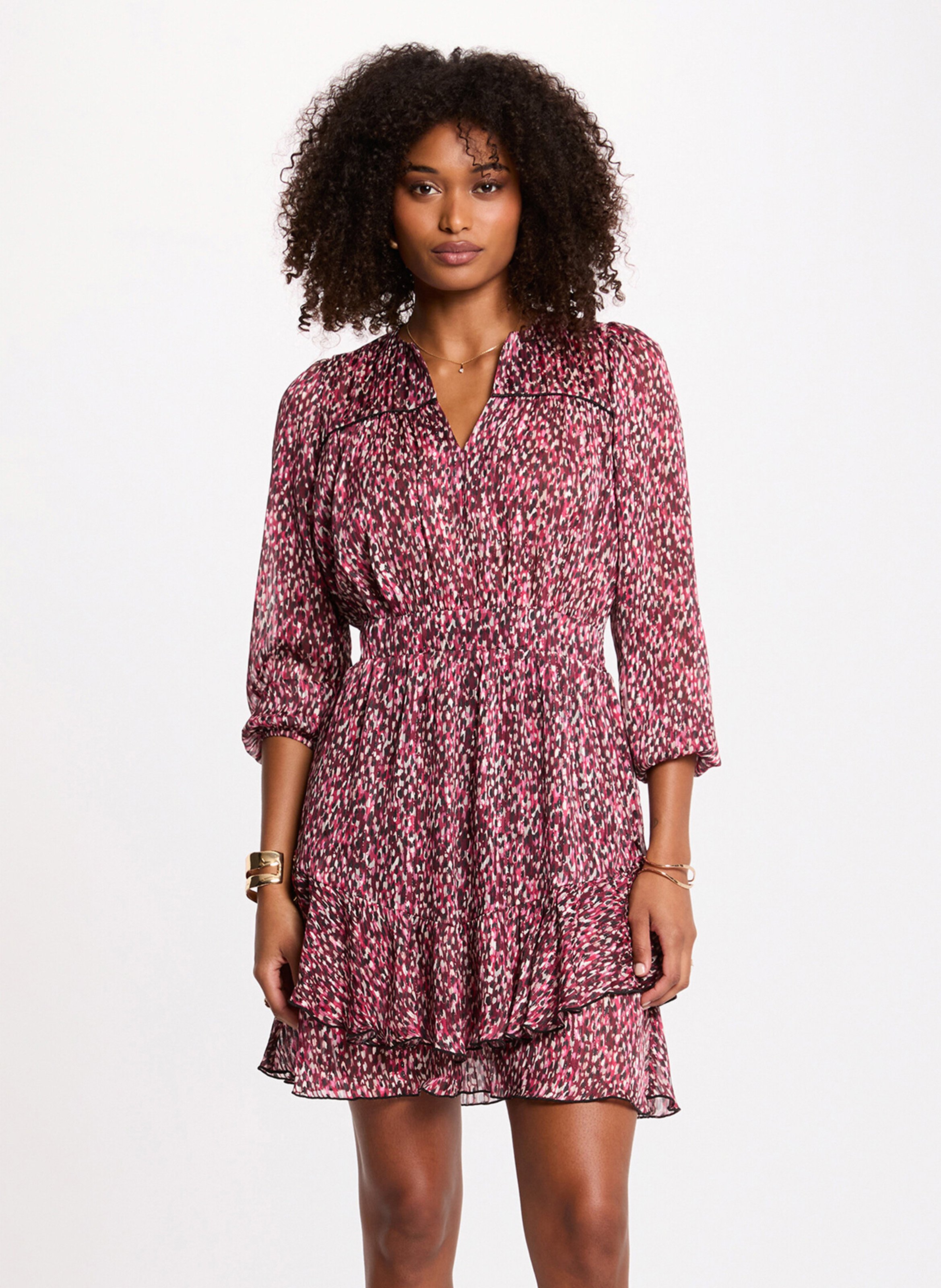 Robe courte ample imprimée MORGAN Multicolore