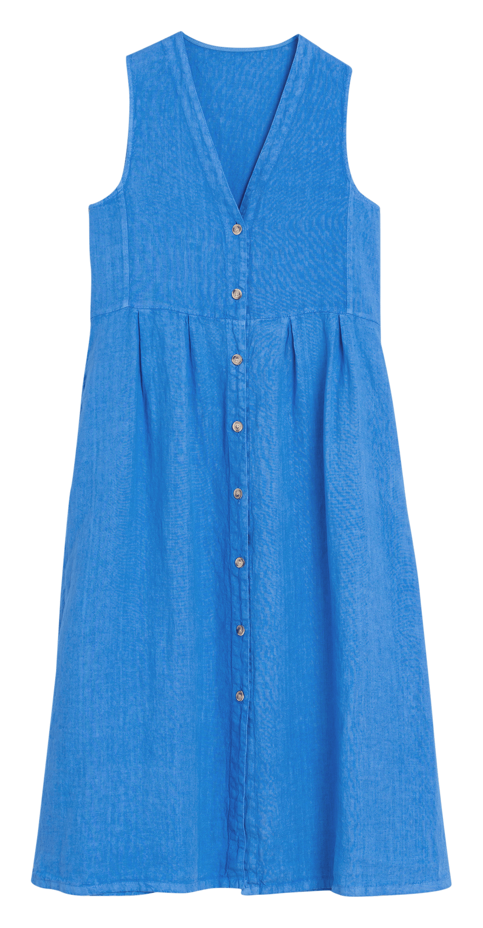 Midi-Kleid mit V-Ausschnitt und multipositionalem Tragestil INDI & COLD Blau