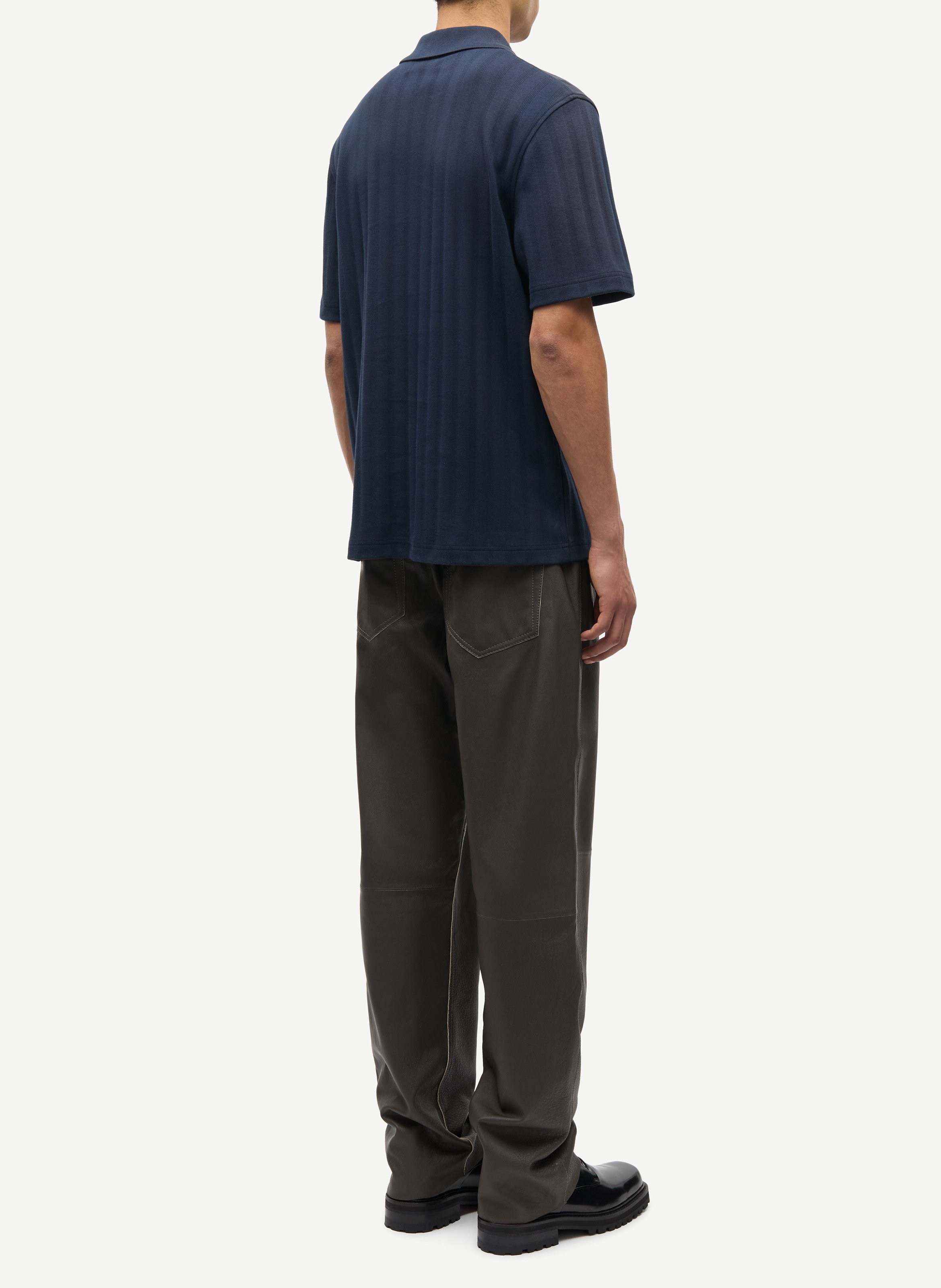 Rechte polo van biokatoen SAMSOE SAMSOE Blauw