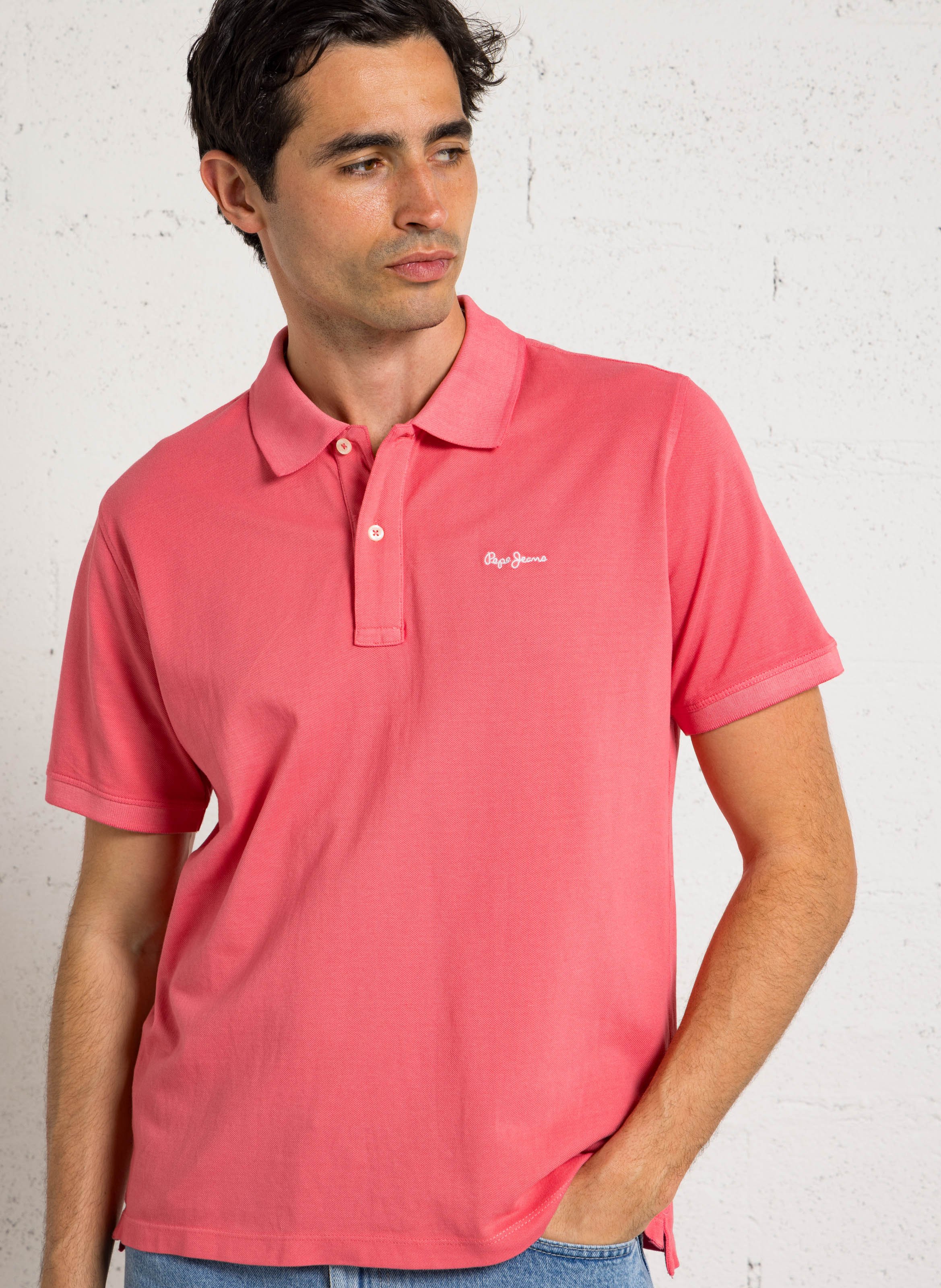 Embroidered cotton polo shirt PEPE JEANS