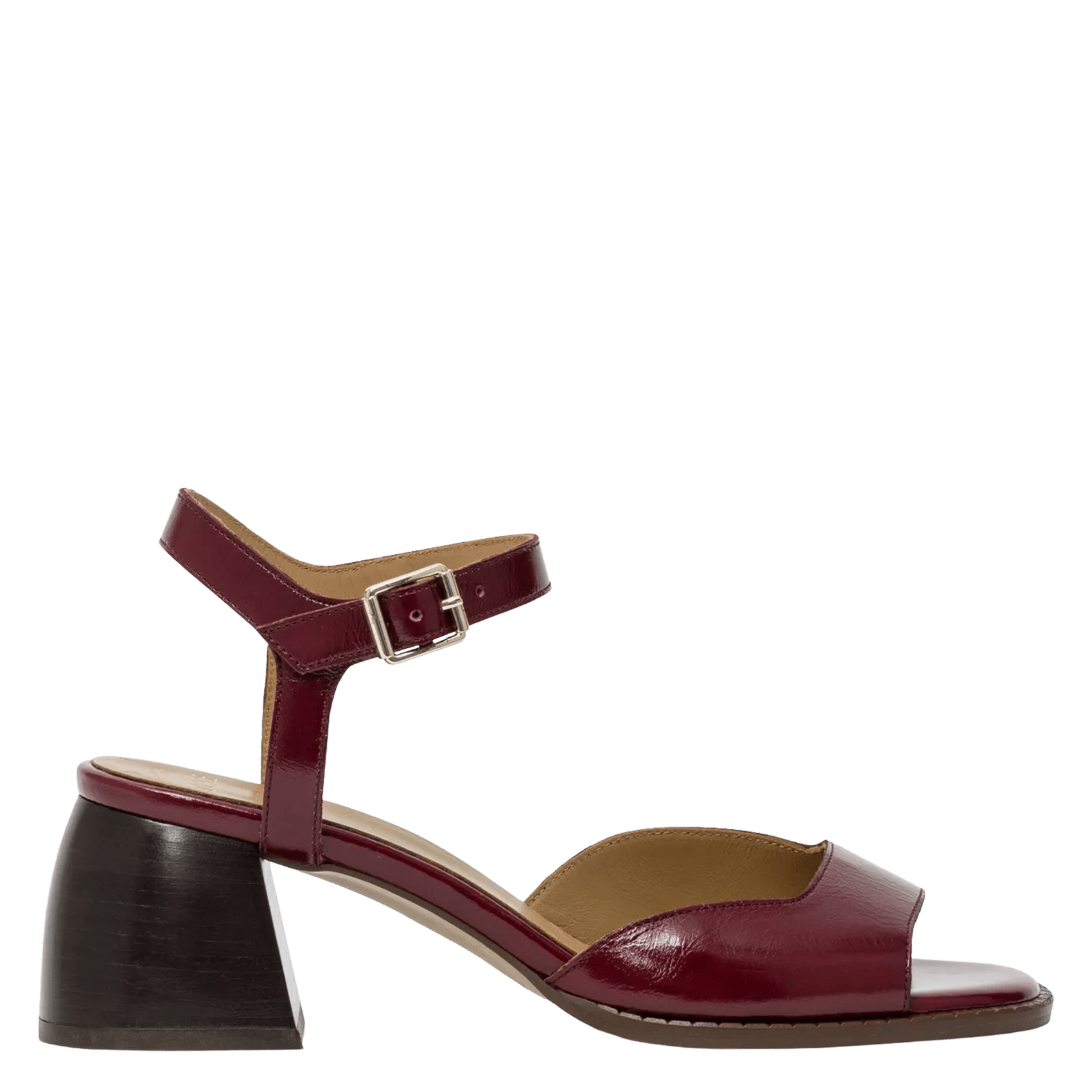 Sandales à talon en cuir vernis BOCAGE Violet