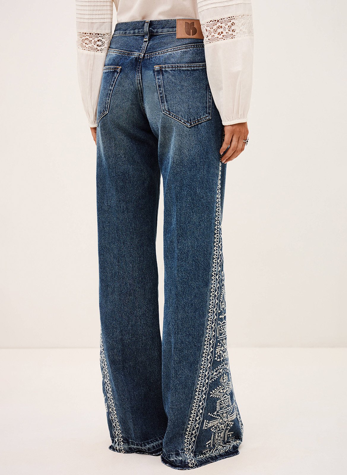 Boot-cut cotton jeans BA&SH Raw denim