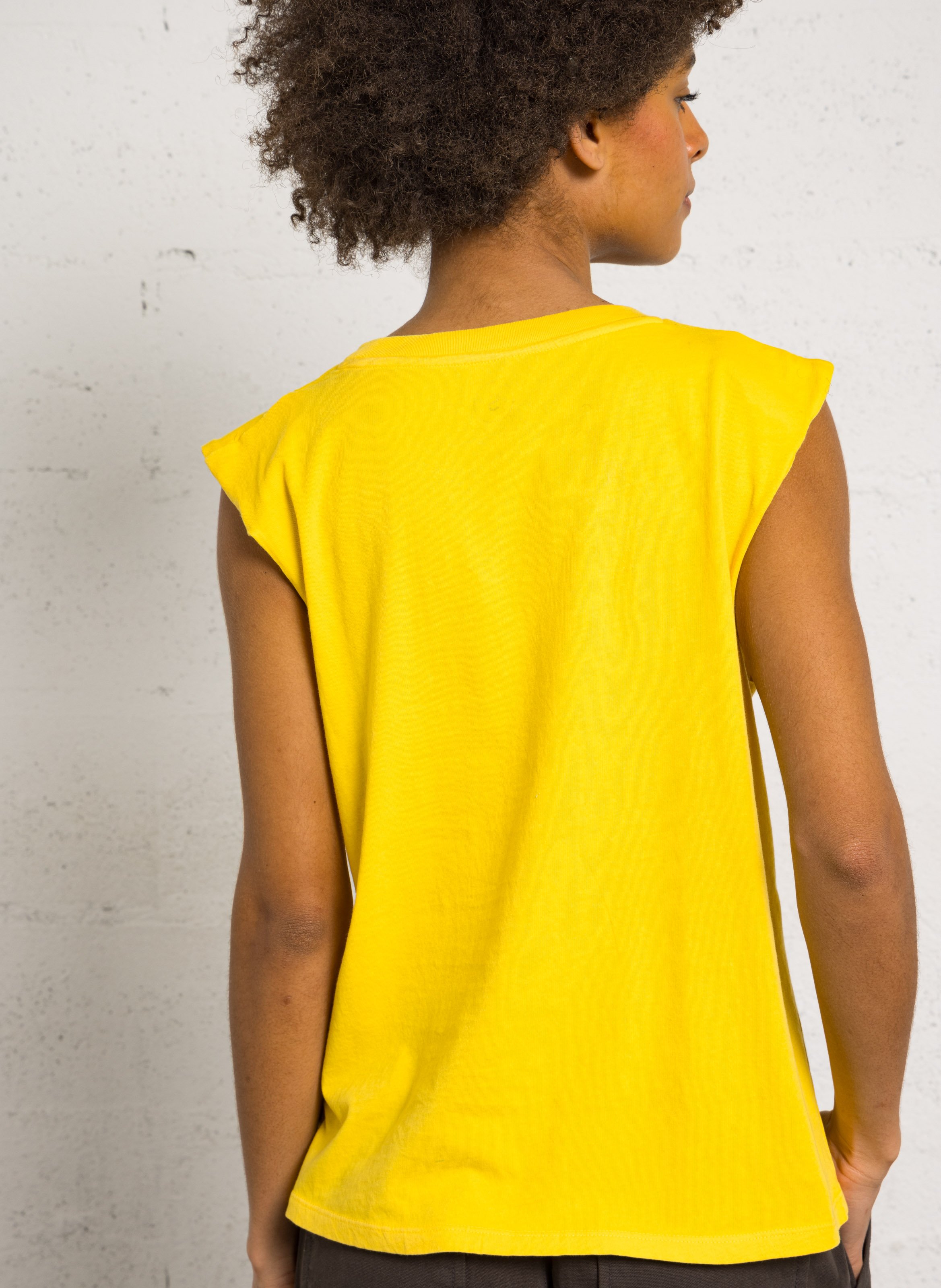 Débardeur col rond en coton bio LEON & HARPER Jaune