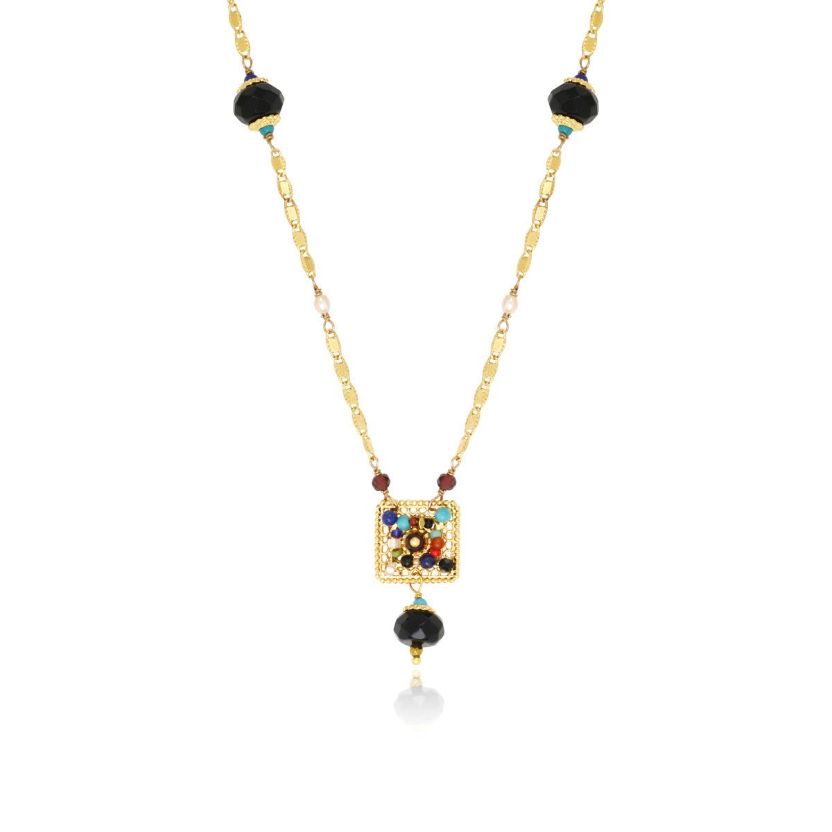Delicate gold-plated necklace SATELLITE PARIS Multicolored