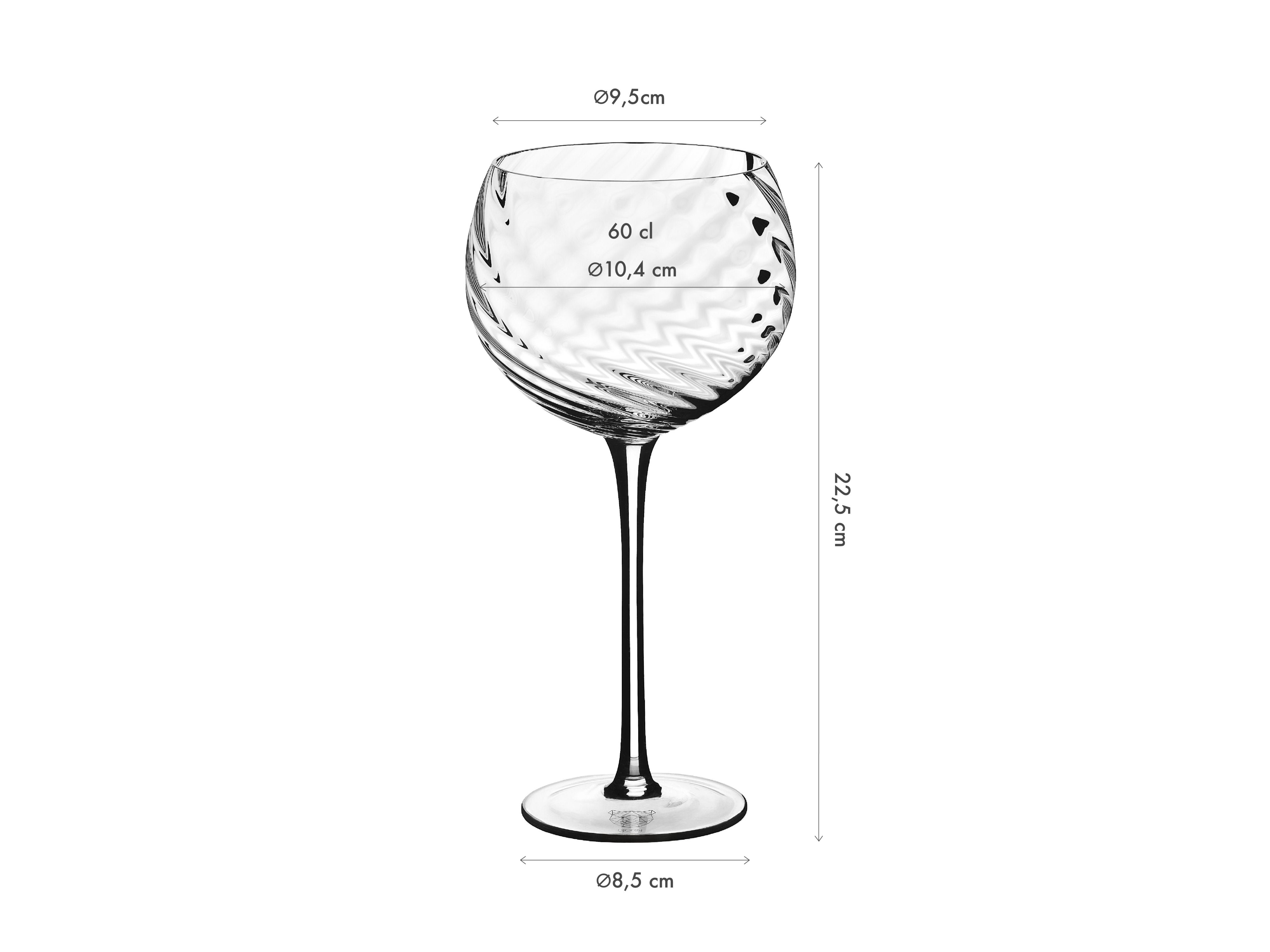 Verre à pied 60cl sten - 6 pièces BJORN Transparent