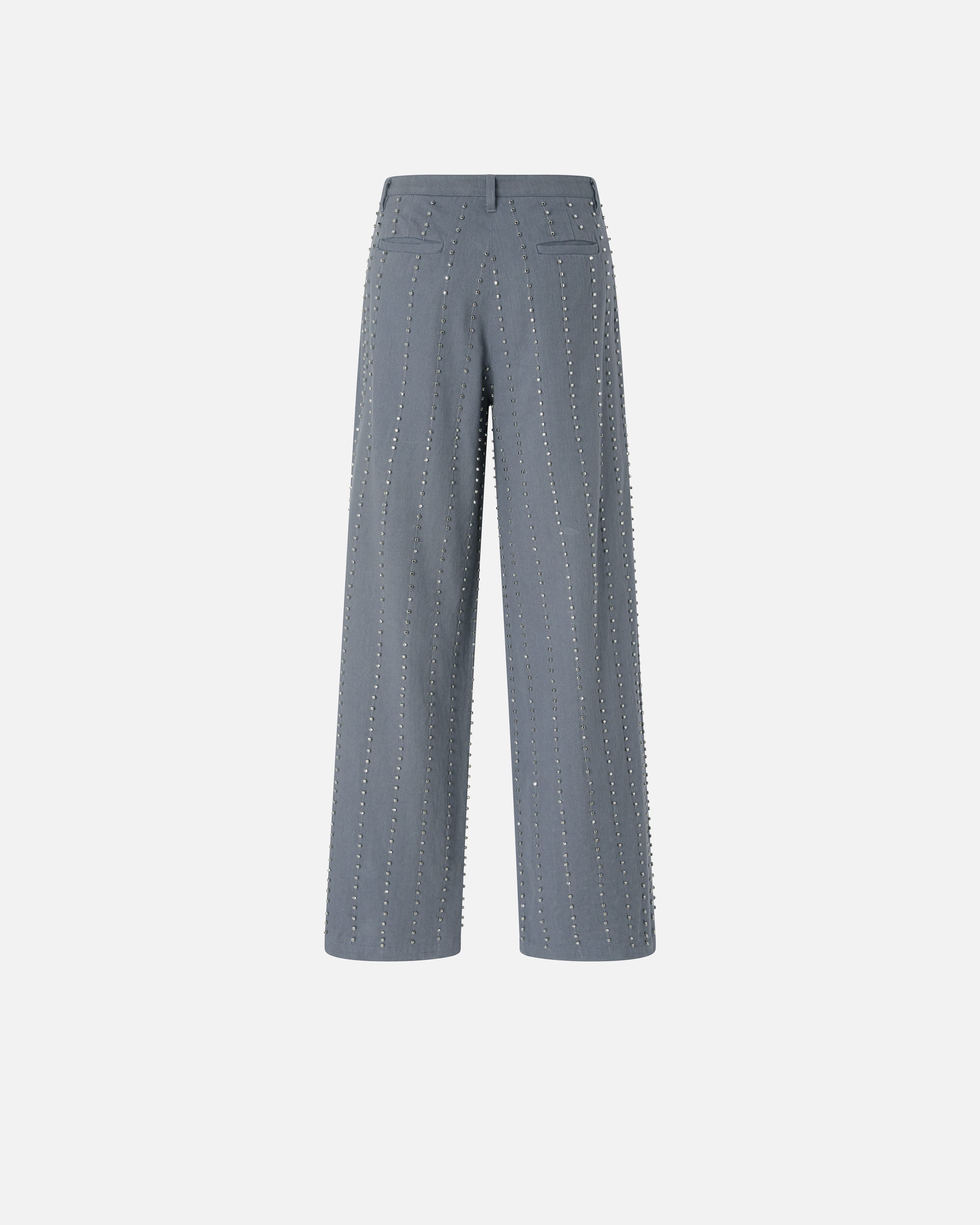 Striped jewel trousers PINKO Grey
