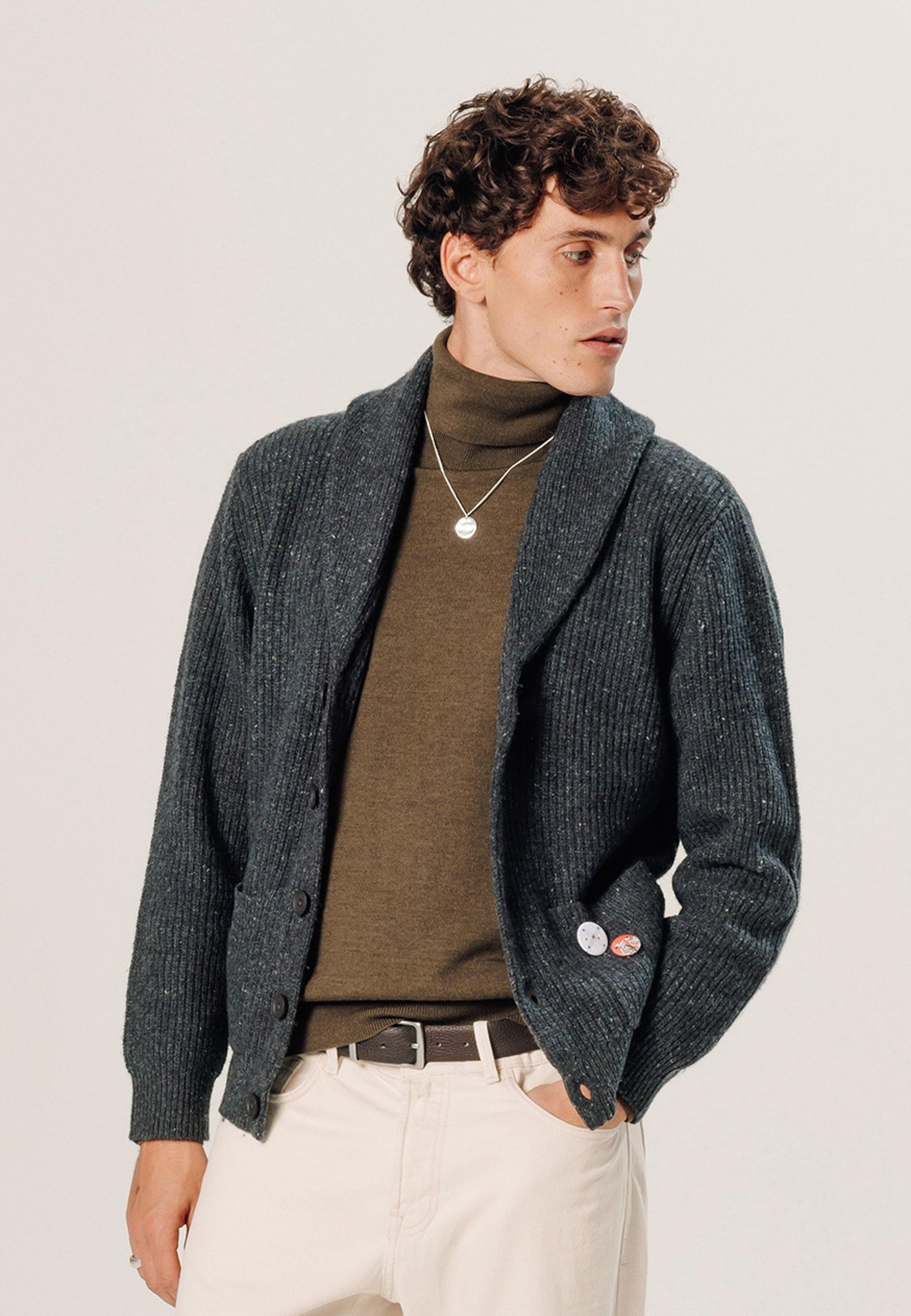 Pull col roulé en laine mérinos RODIER Marron