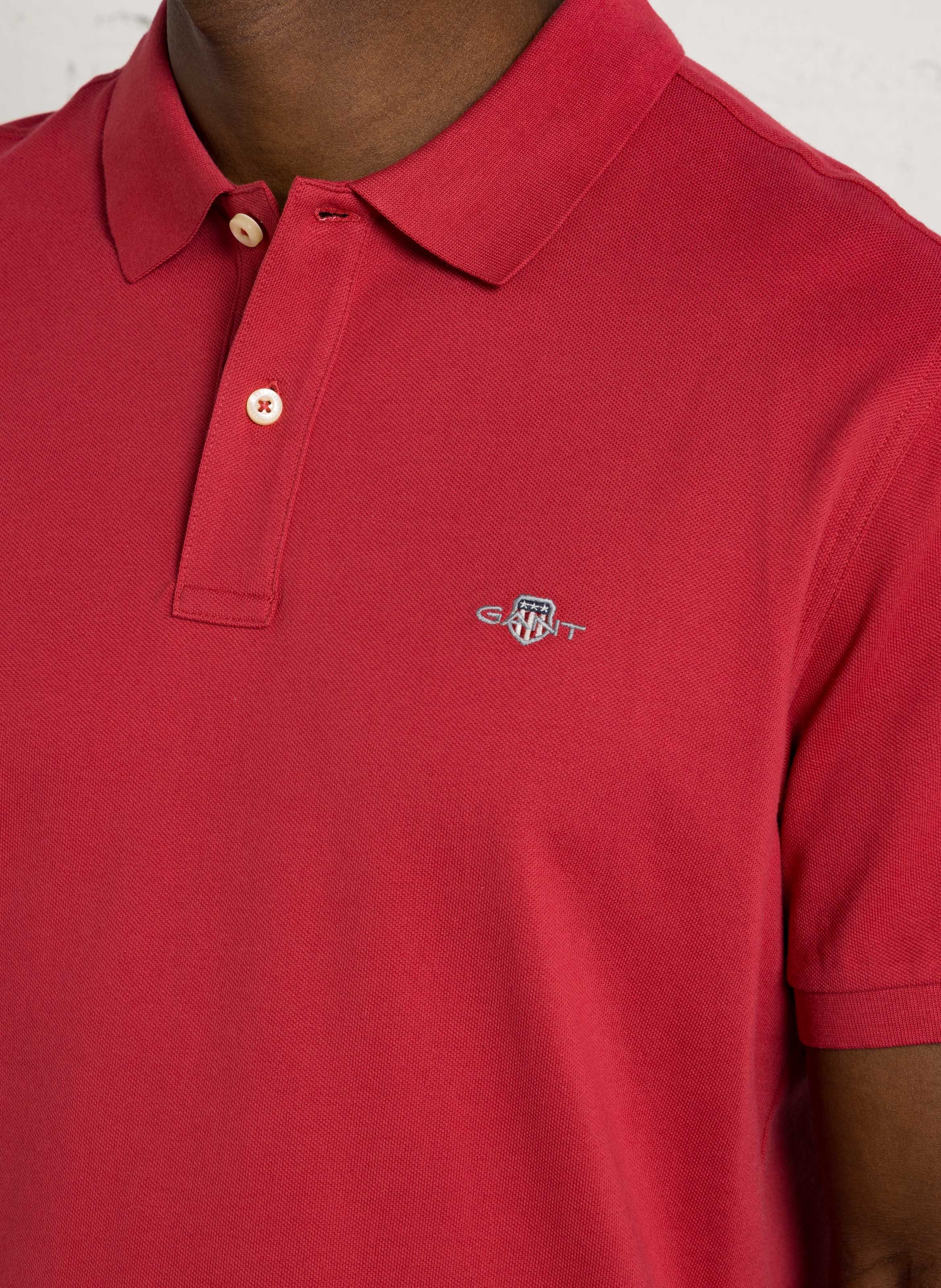 Polo en coton GANT Rouge