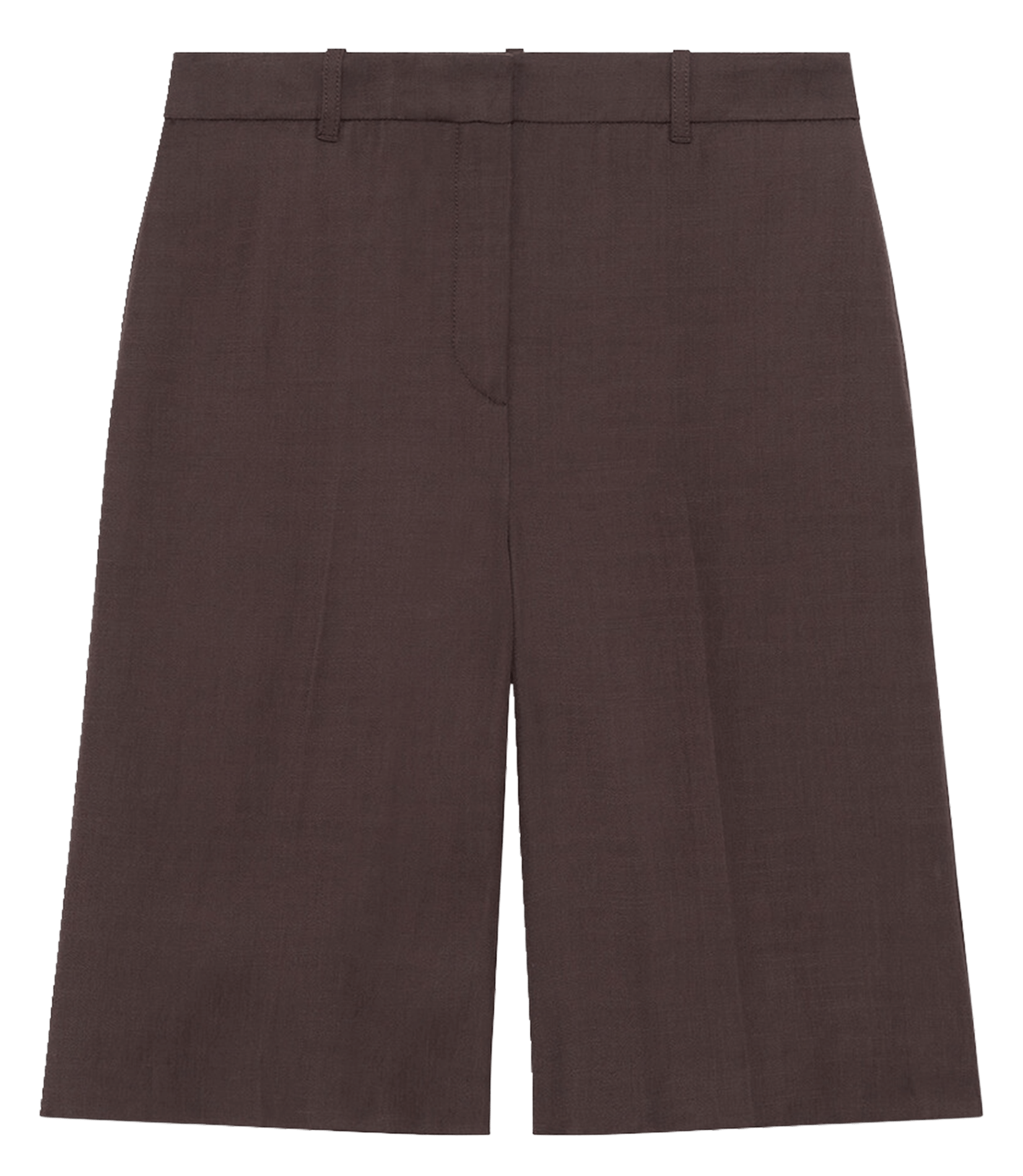 Bermuda taille haute uni CAROLL Marron