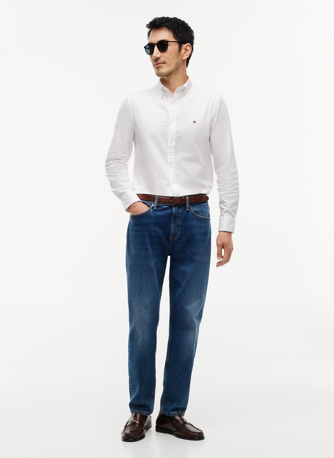 Fitted cotton shirt | White TOMMY HILFIGER Men