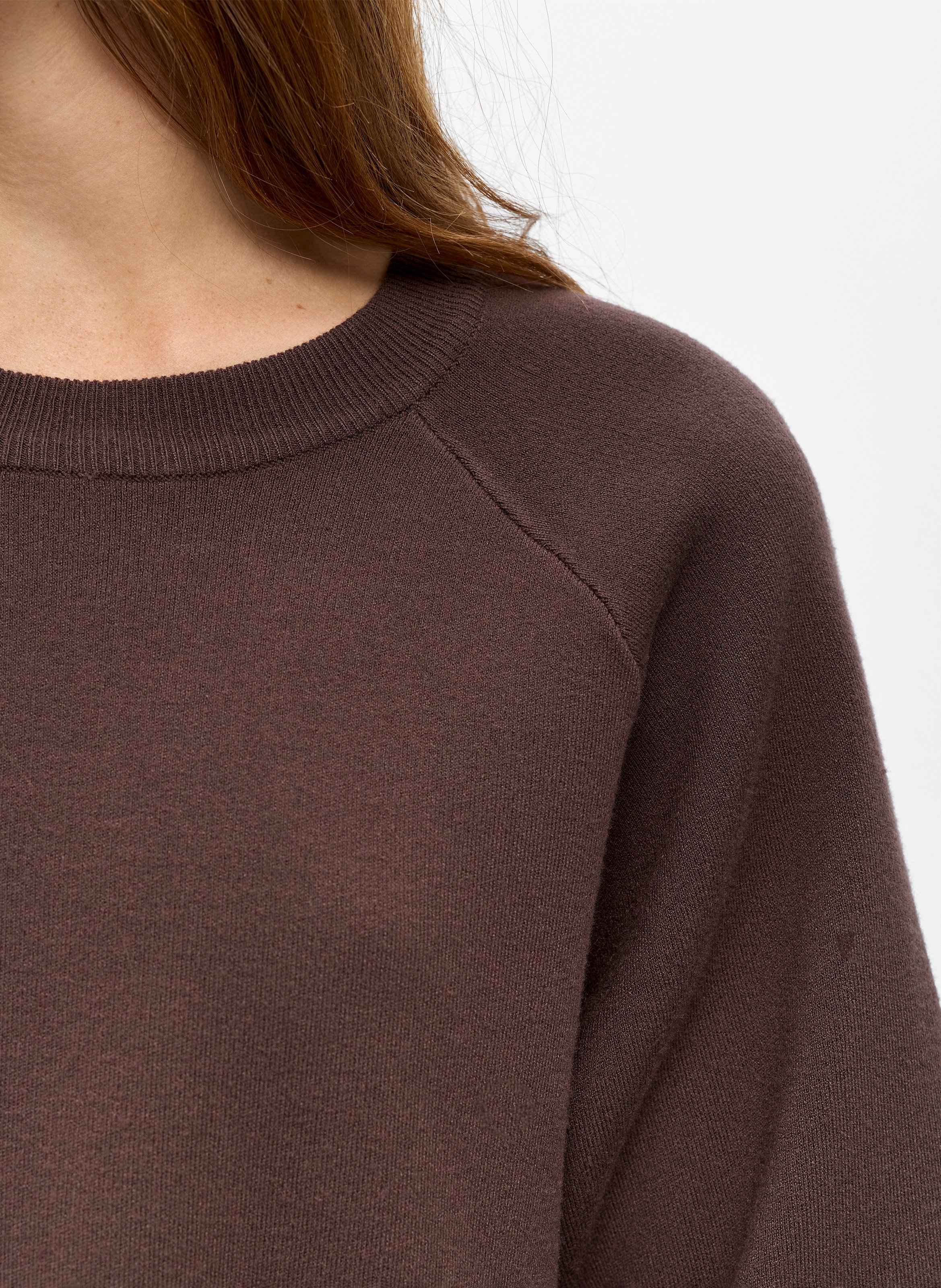 Pull oversize col rond OBJECT Marron