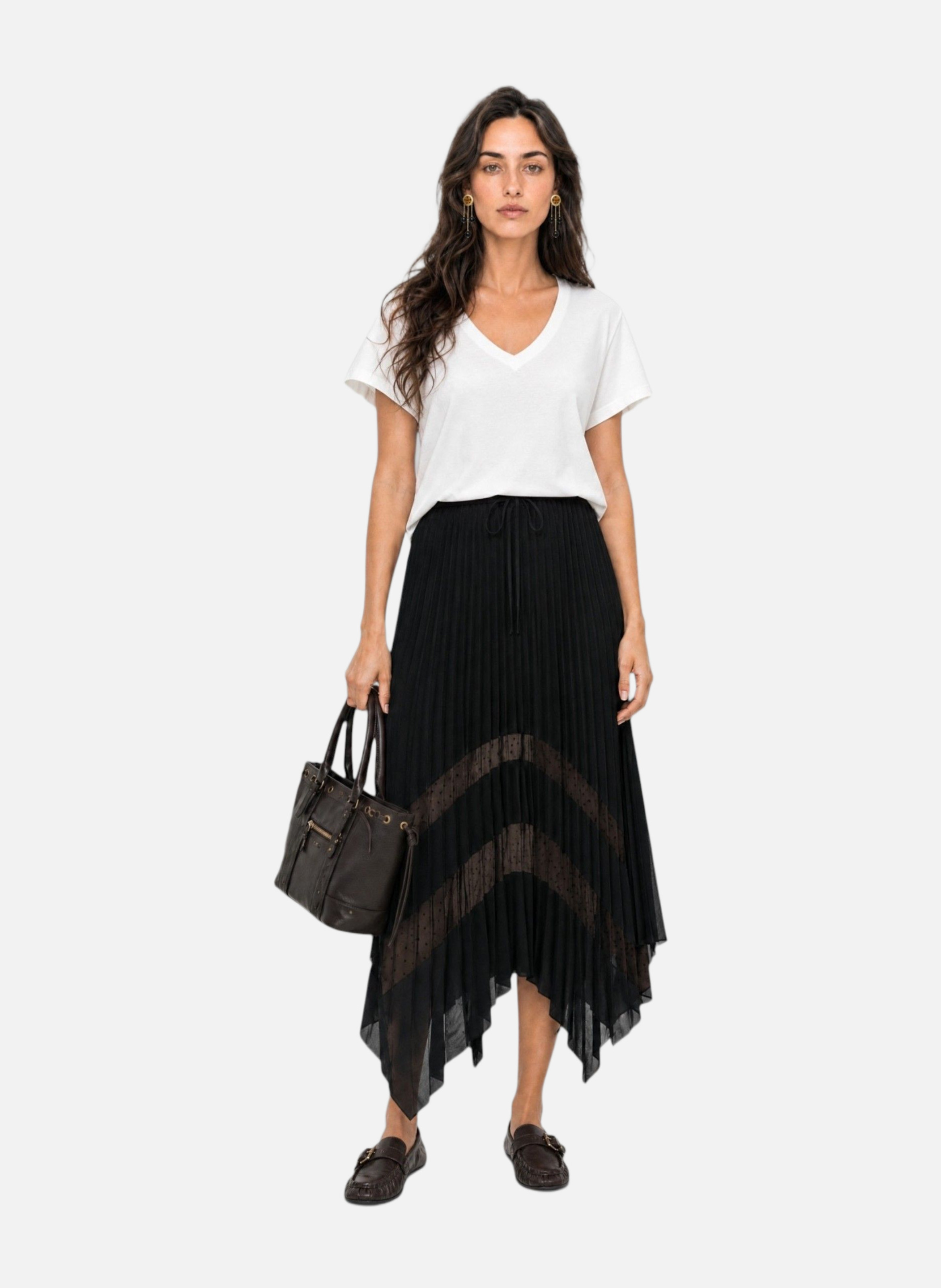V-neck cotton T-shirt THE KOOPLES White