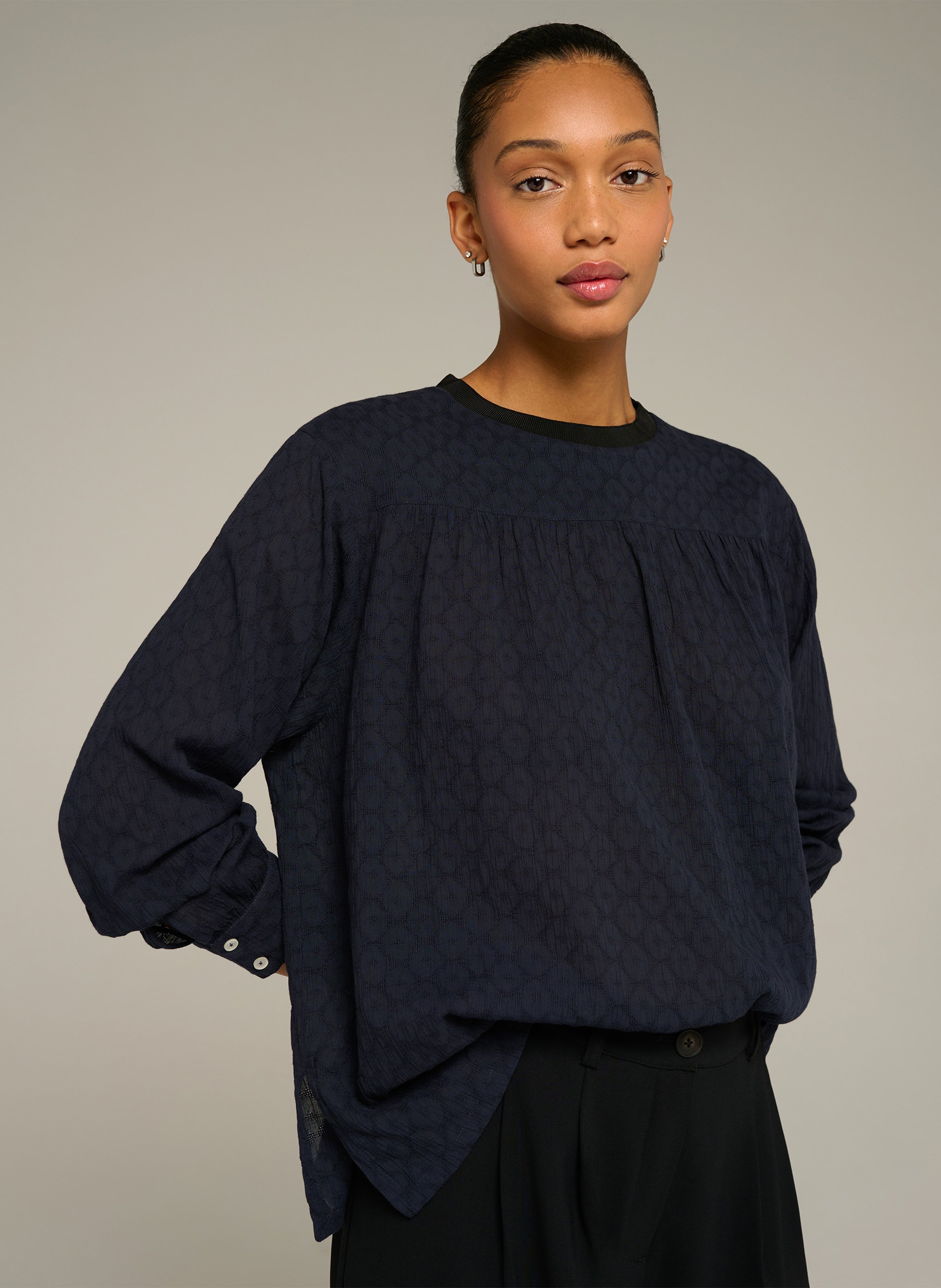 Blouse met lange mouwen en jacquard-dessin COTELAC ACOTE