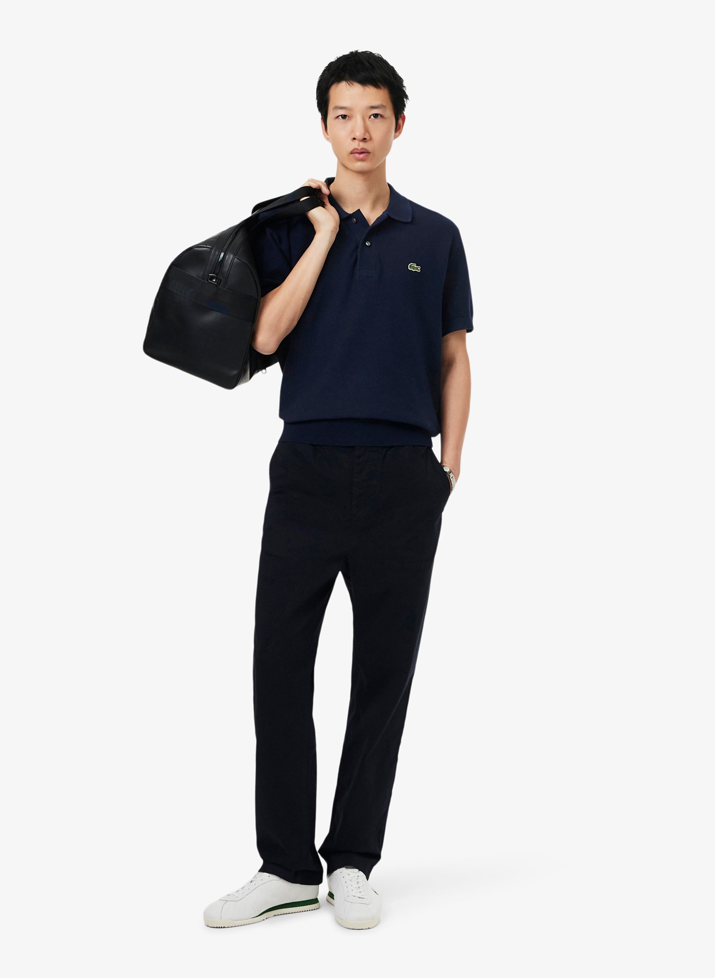 Gerade geschnittenes Poloshirt aus Baumwolle LACOSTE Blau