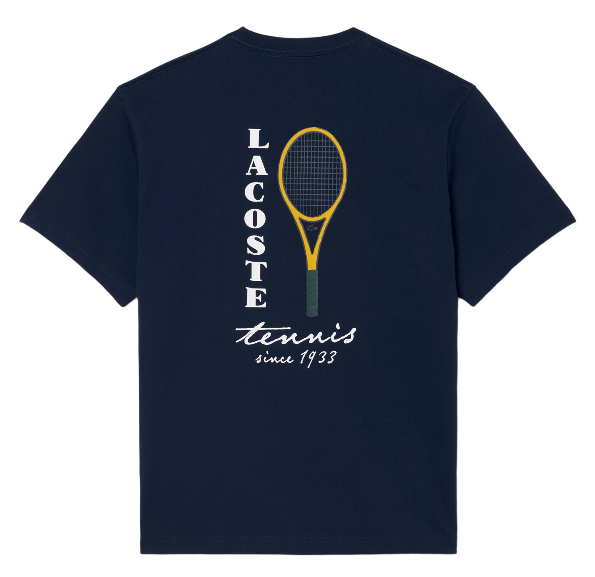 Bedrucktes Baumwoll-T-Shirt LACOSTE Blau