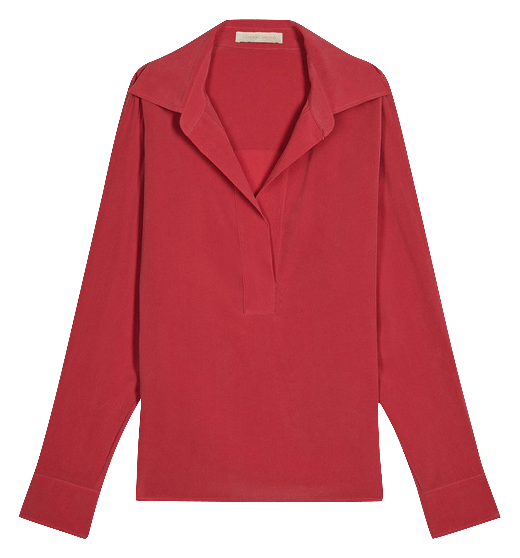 Blusa de cuello polo de seda VANESSA BRUNO Rosa