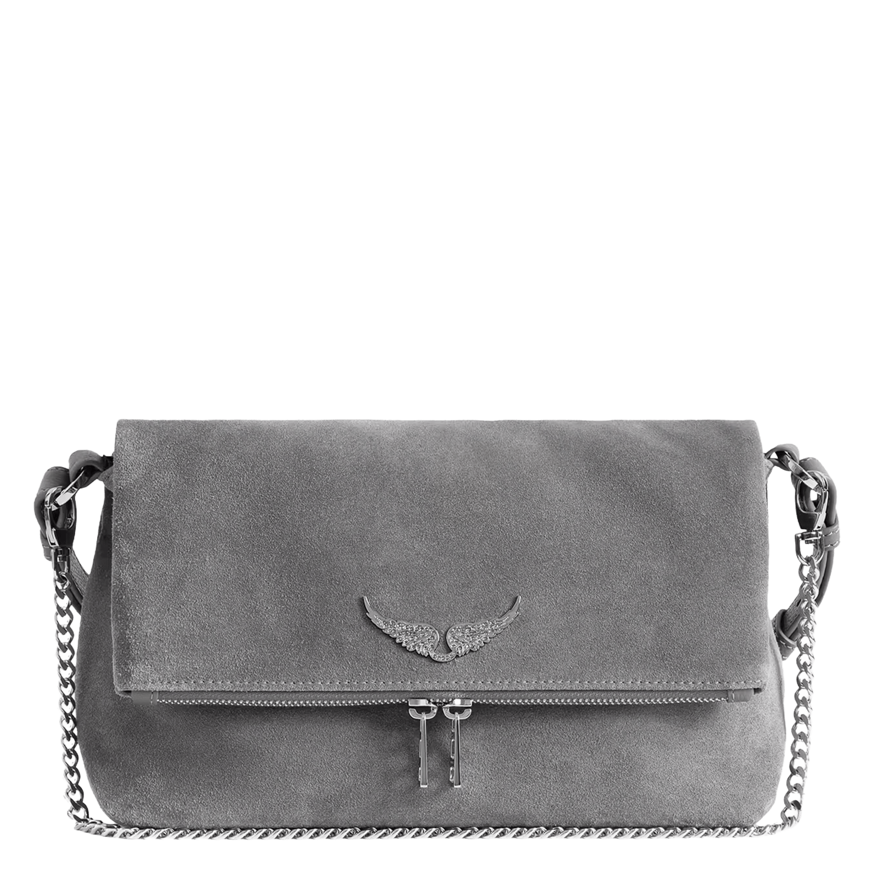 Leren schoudertas ZADIG&VOLTAIRE Grijs