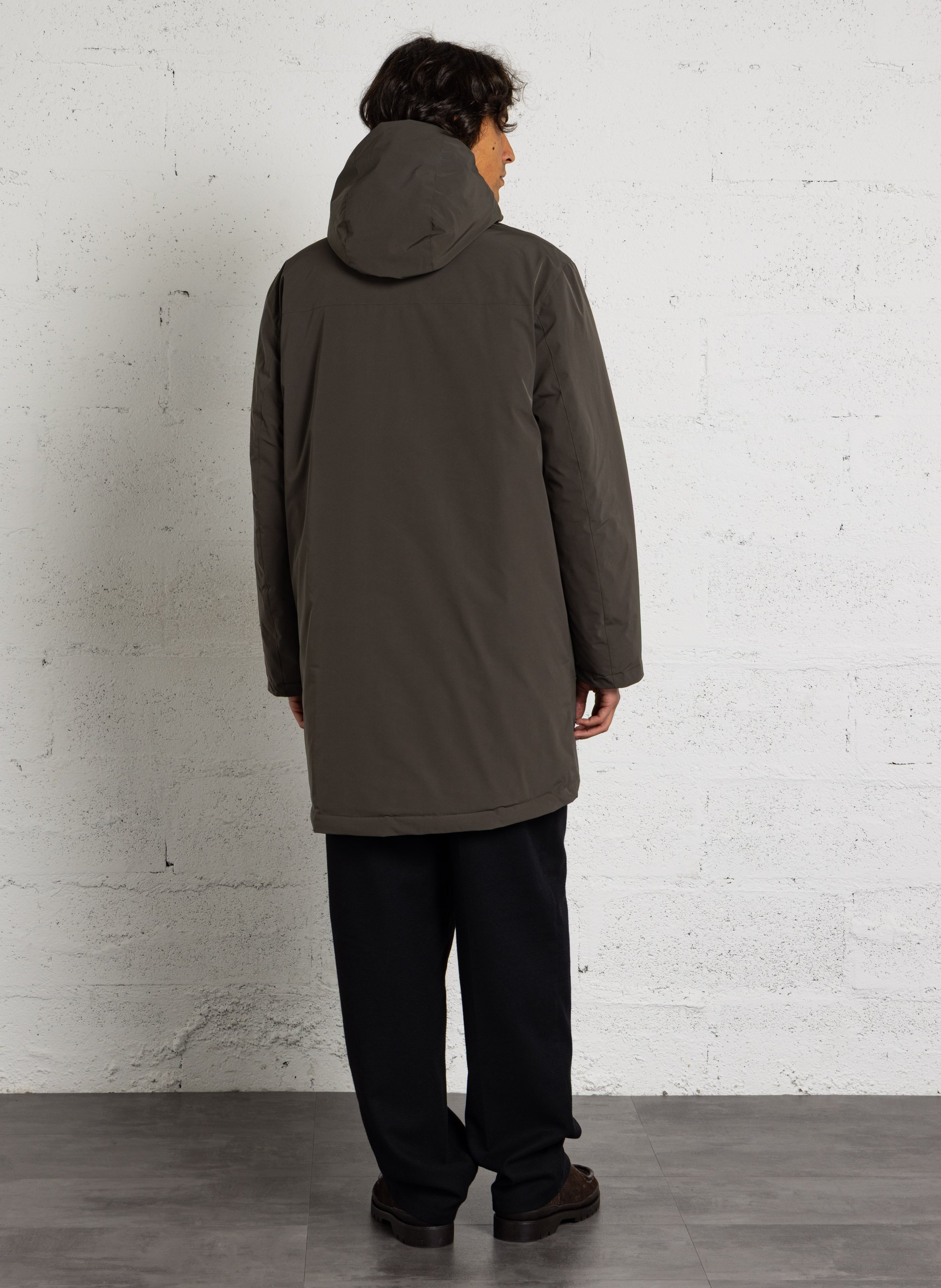 Straight parka with stand-up collar CASUAL FRIDAY Black