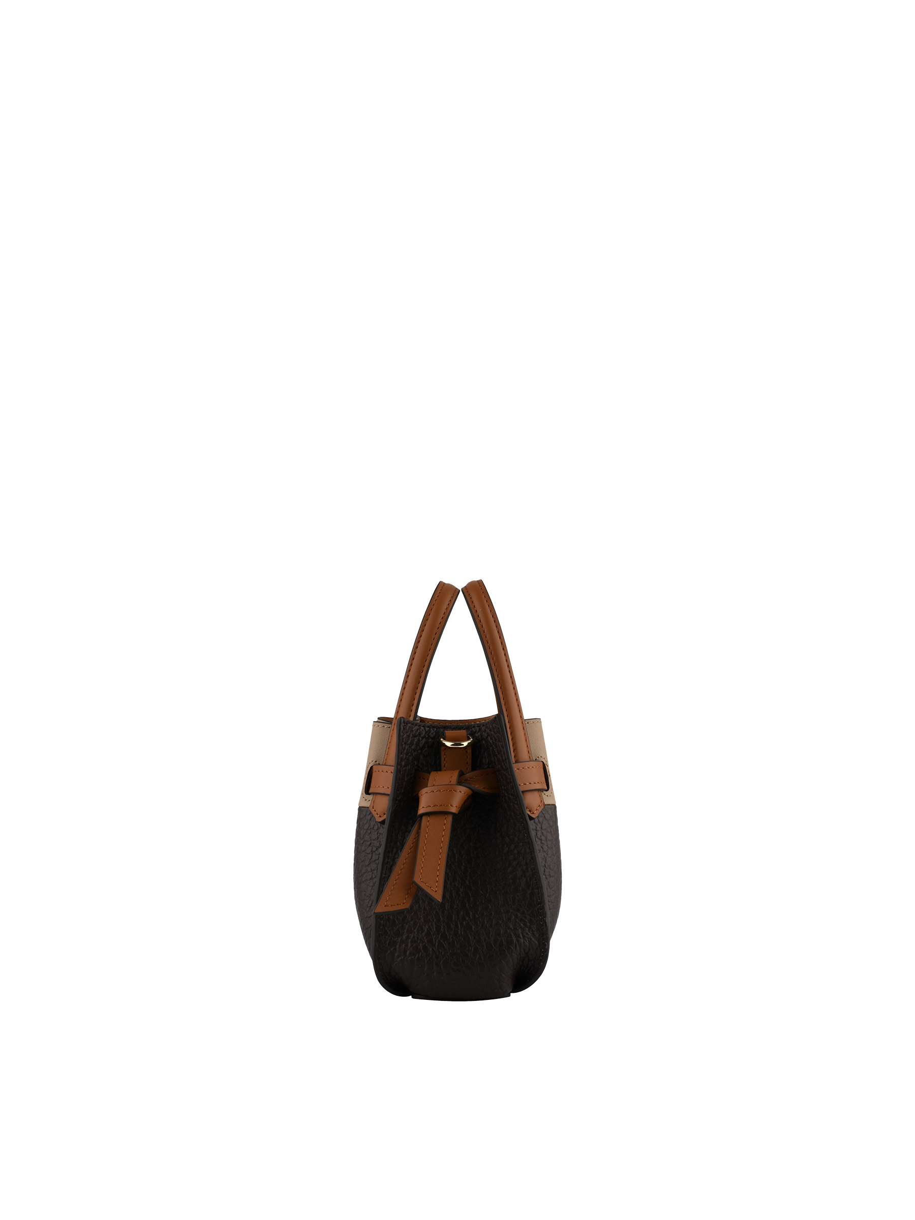 Calfskin leather handbag POURCHET Multicolored