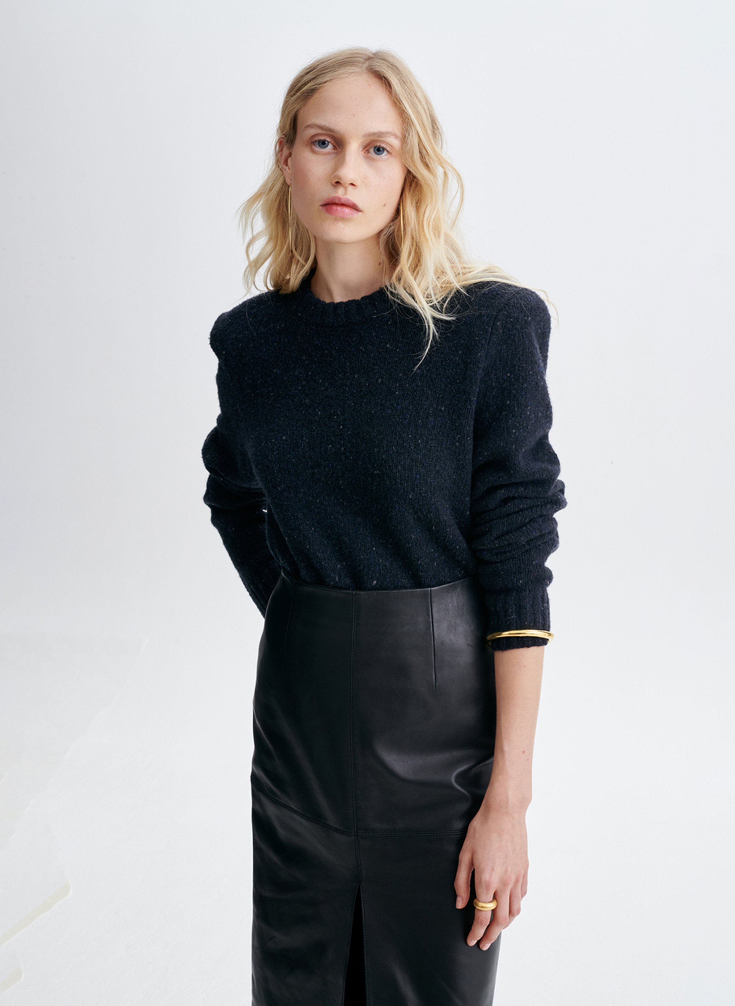 Pullover - mit Rundhalsausschnitt, melierter Strick VANESSA BRUNO
