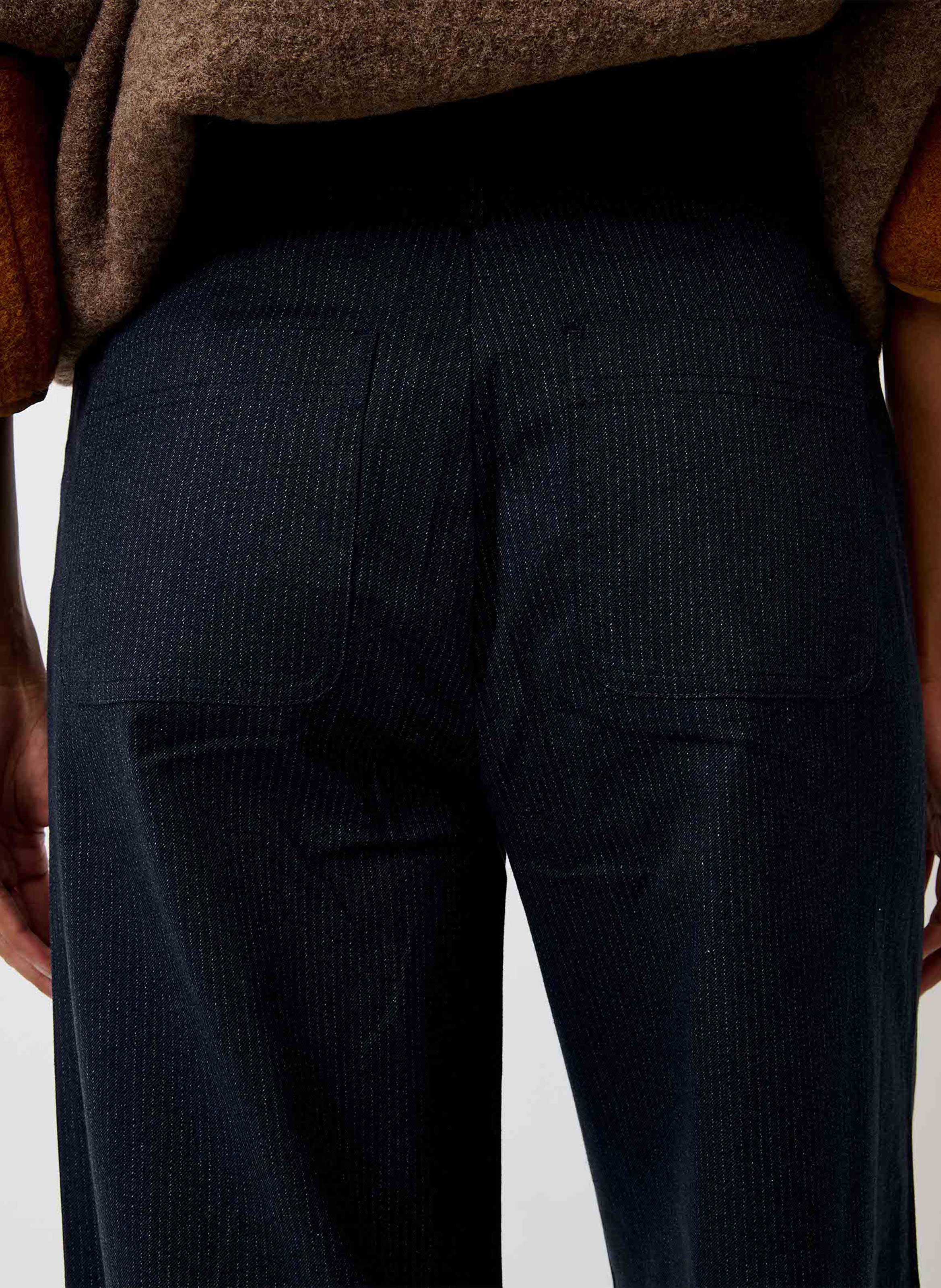 Hohe Taille weite Hose in Uni-Farbe SESSUN Blau