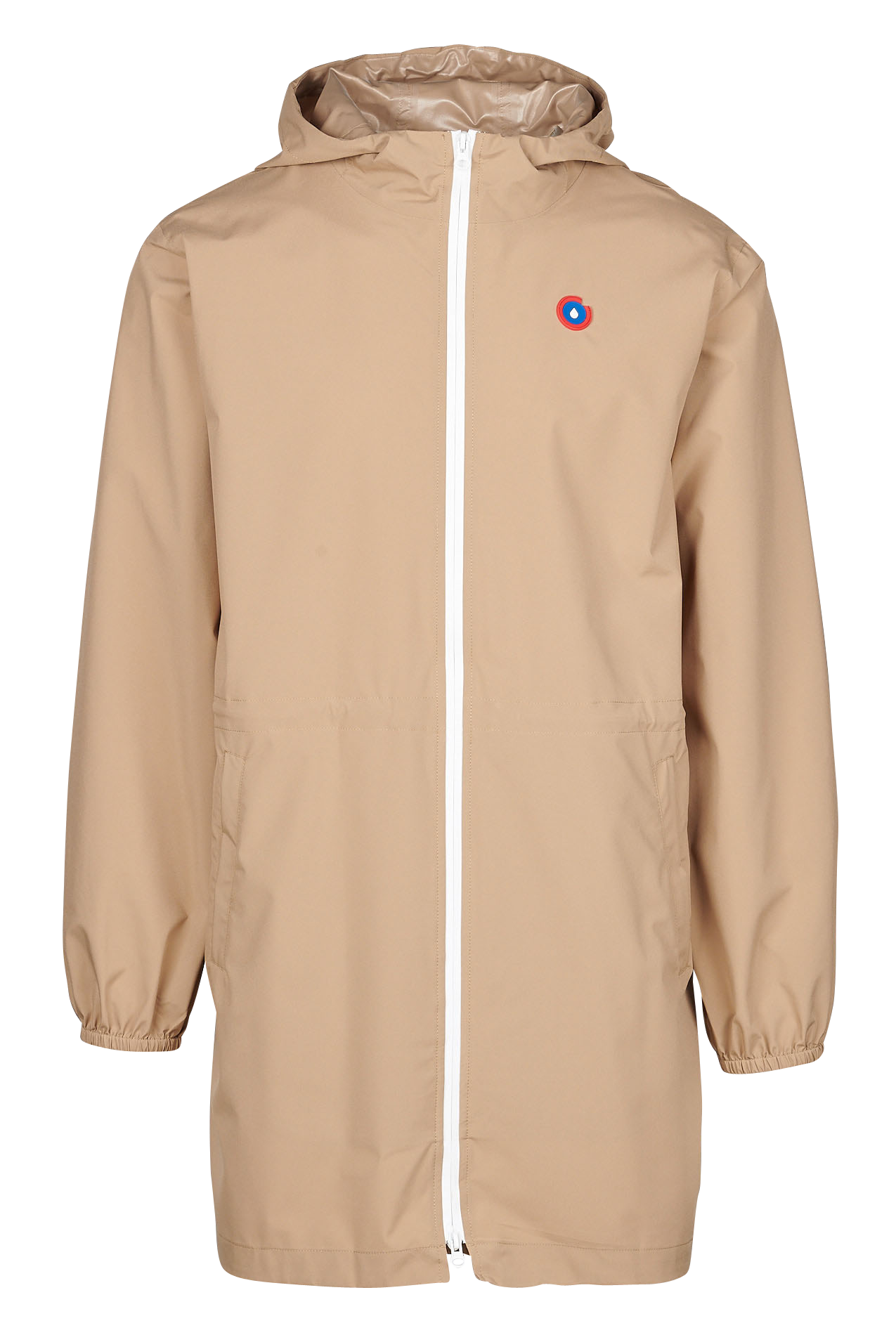 Imperméable long à capuche convertible Beige