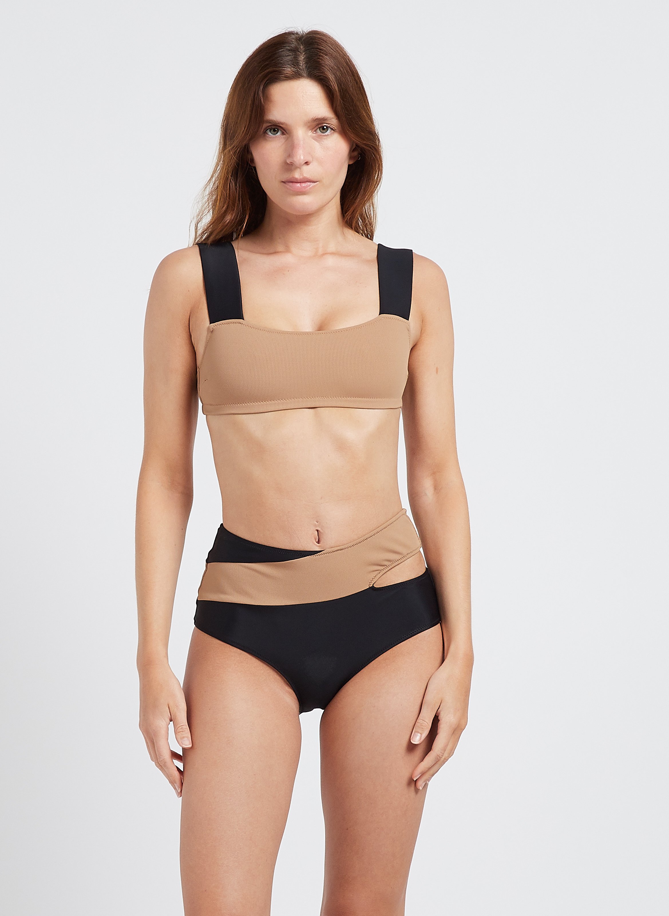 Culotte de maillot de bain asymétrique  LUZ COLLECTIONS Noir