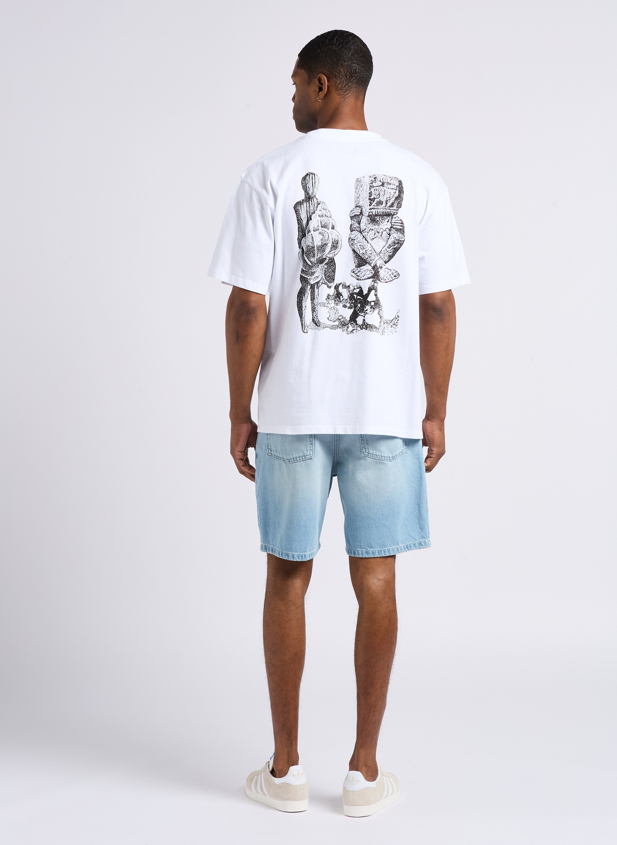 Short droit en coton EDWIN Bleu