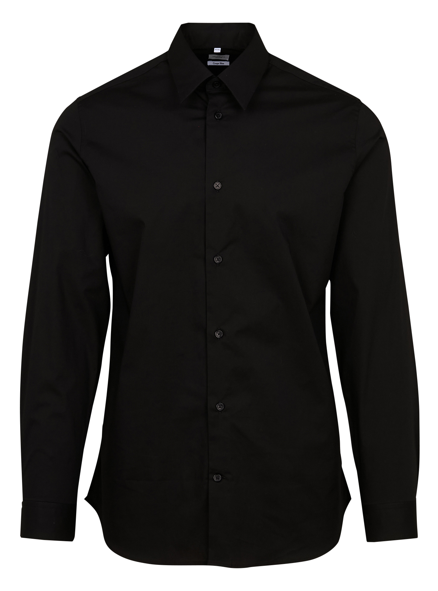 Regular cotton blend shirt AU PRINTEMPS PARIS Black