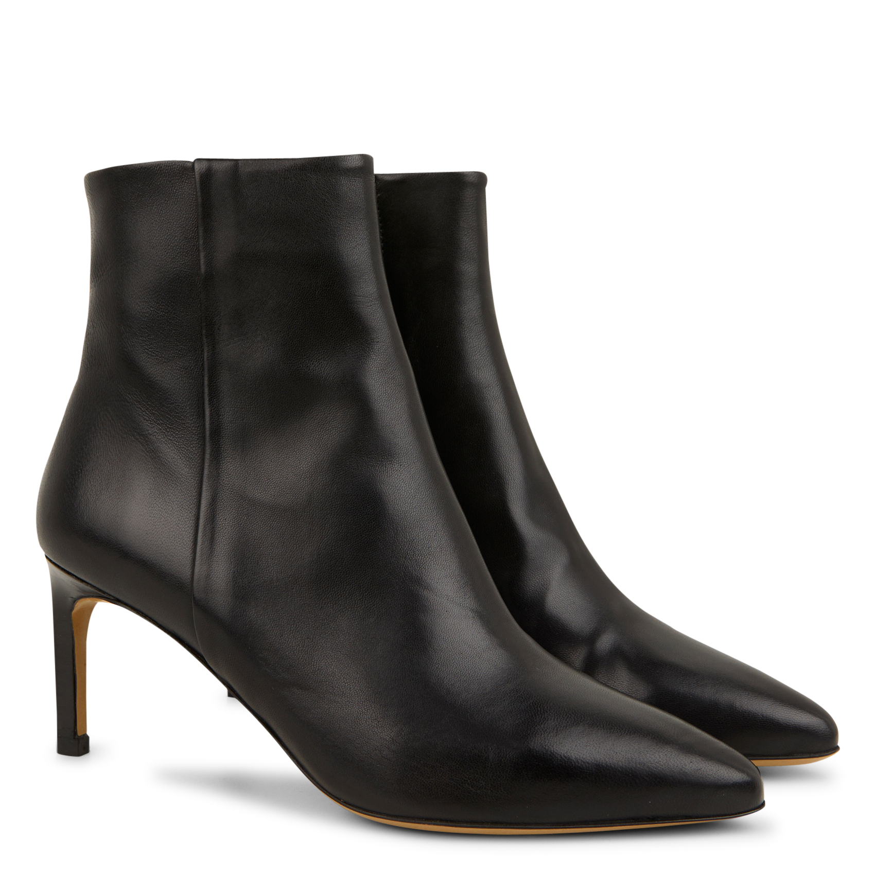 Bianca leather ankle boots RIVECOUR Black