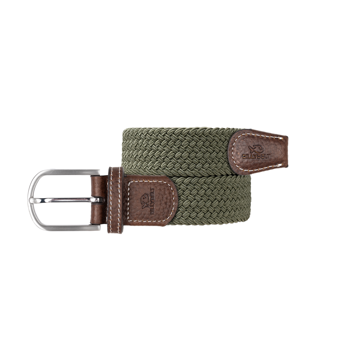 Solid Elastic Braided Belt BILLYBELT Green