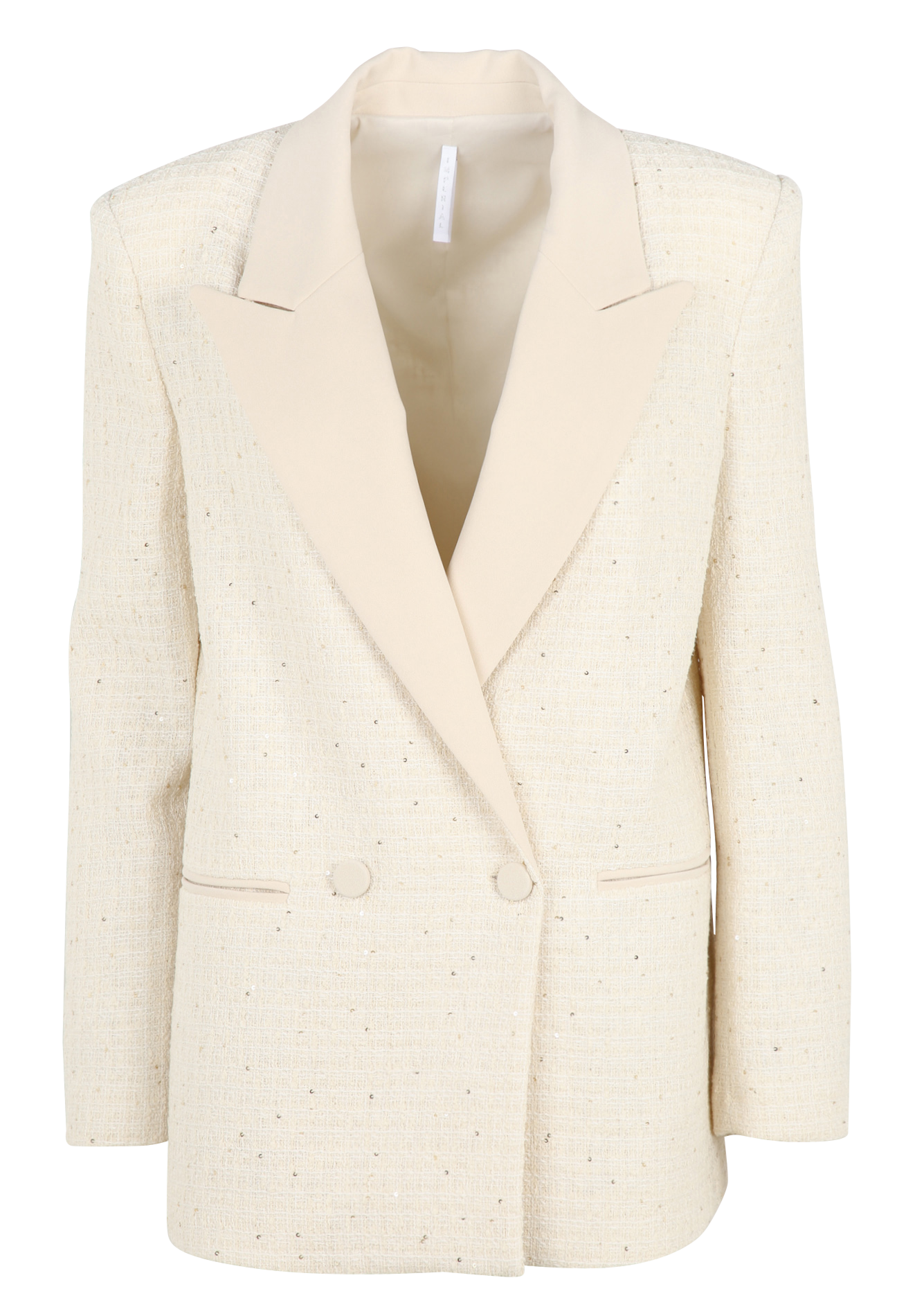 Veste tailleur droite en coton mélangé IMPERIAL Blanc