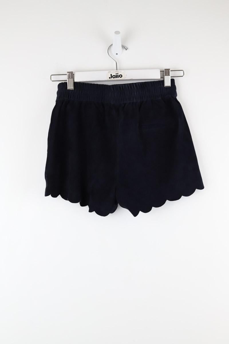 Leather mini shorts SEZANE - Seconde main Blue