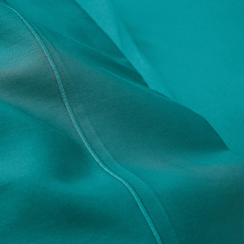 Combed cotton percale flat sheet "Julian" all sizes pure cotton COTON PUR Blue