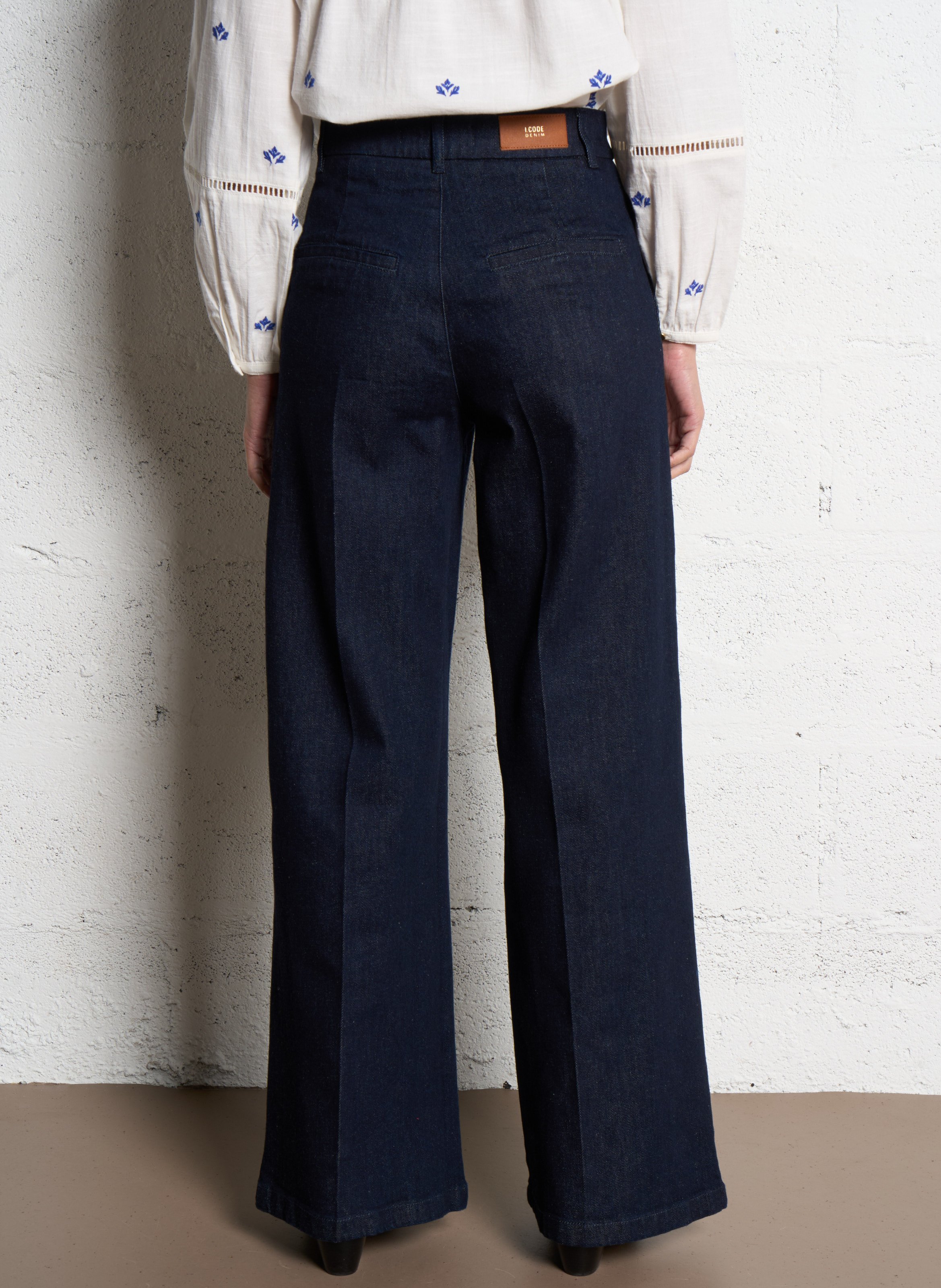 Jean flare en coton mélangé I CODE Bleu