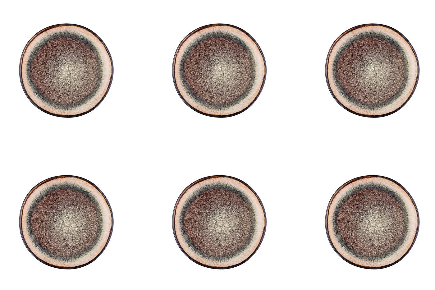 Iris Plate ø16cm - 6 pieces - wild brown BJORN Brown