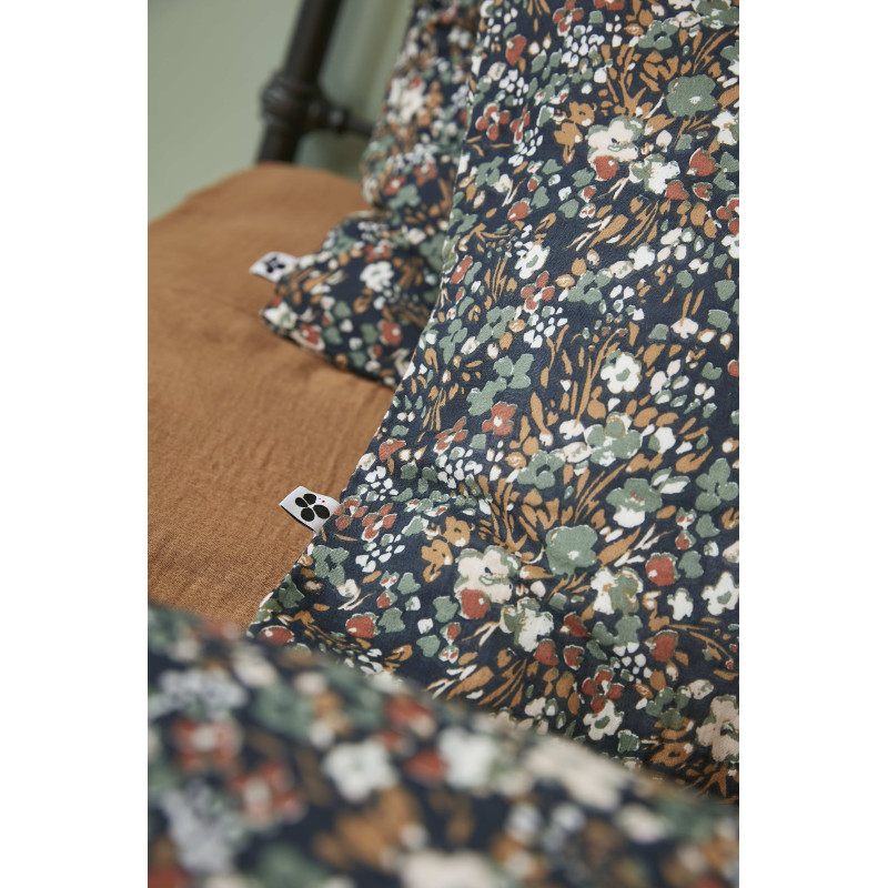 "Capucine" duvet cover all sizes "cotton gauze" L'EFFET PAPILLON Blue