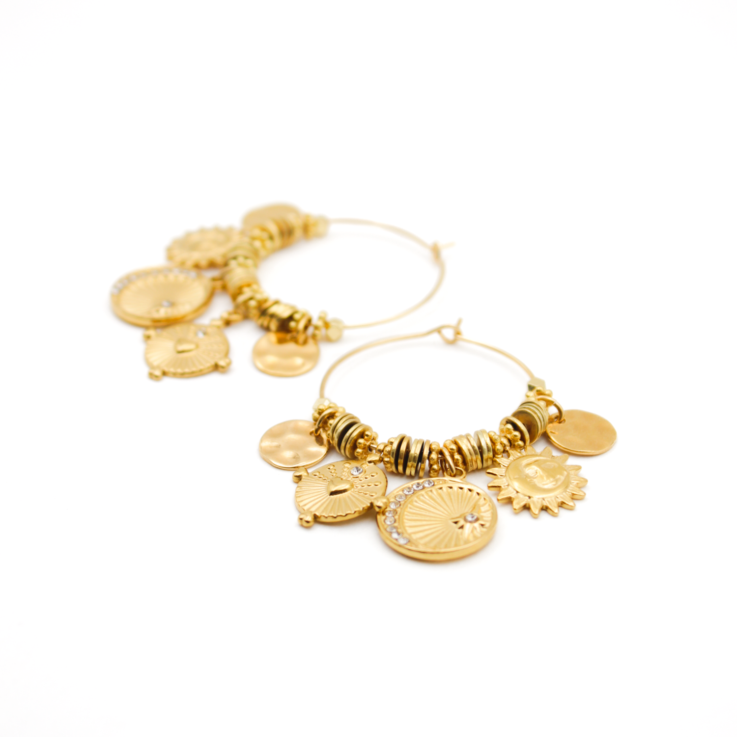 Créoles grigris astres - manon L'ATELIER DES DAMES Golden